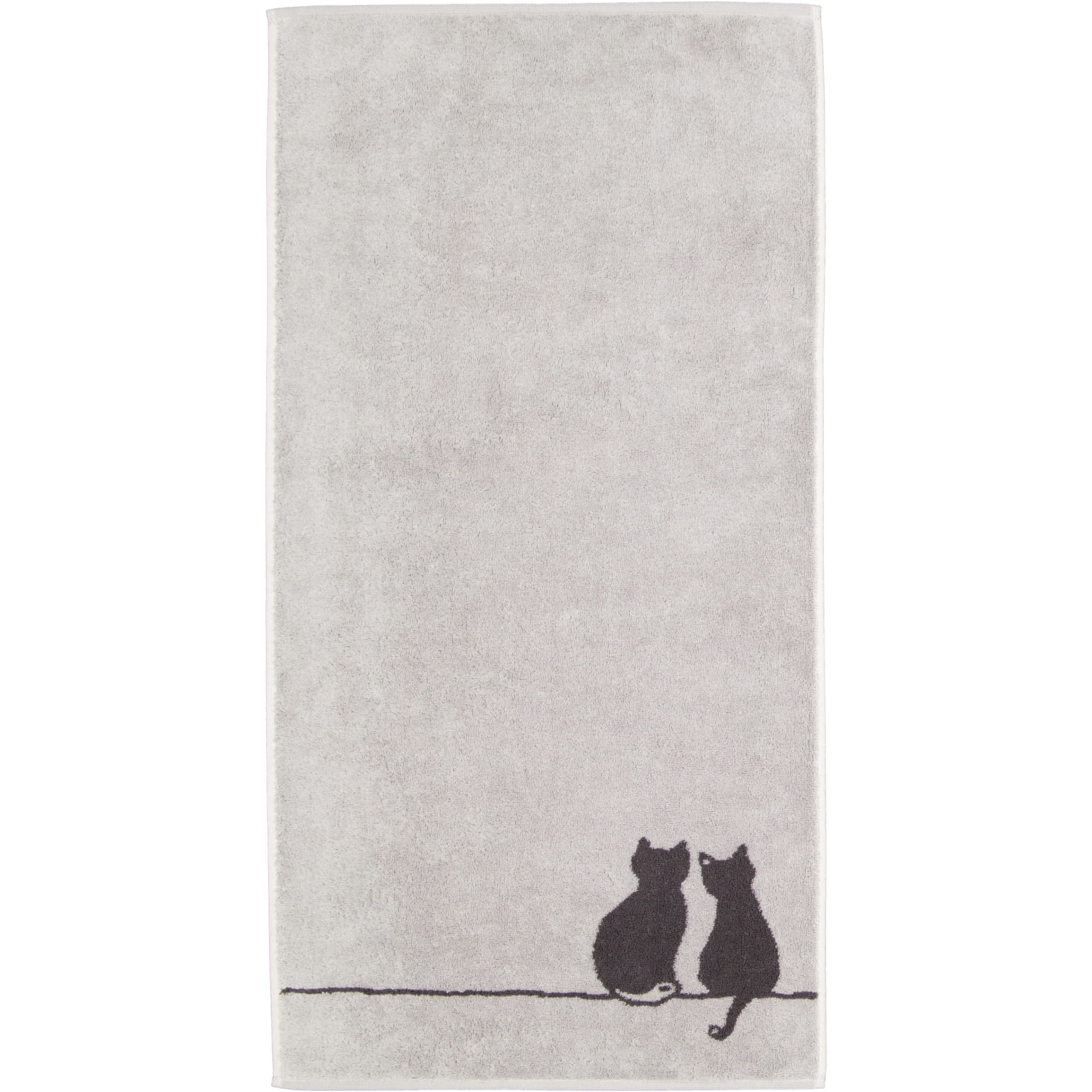 Cawö Handtücher CUTE CATS EDITION You & Me 6263 platin/basalt - 70 - Handtuch 50x100 cm