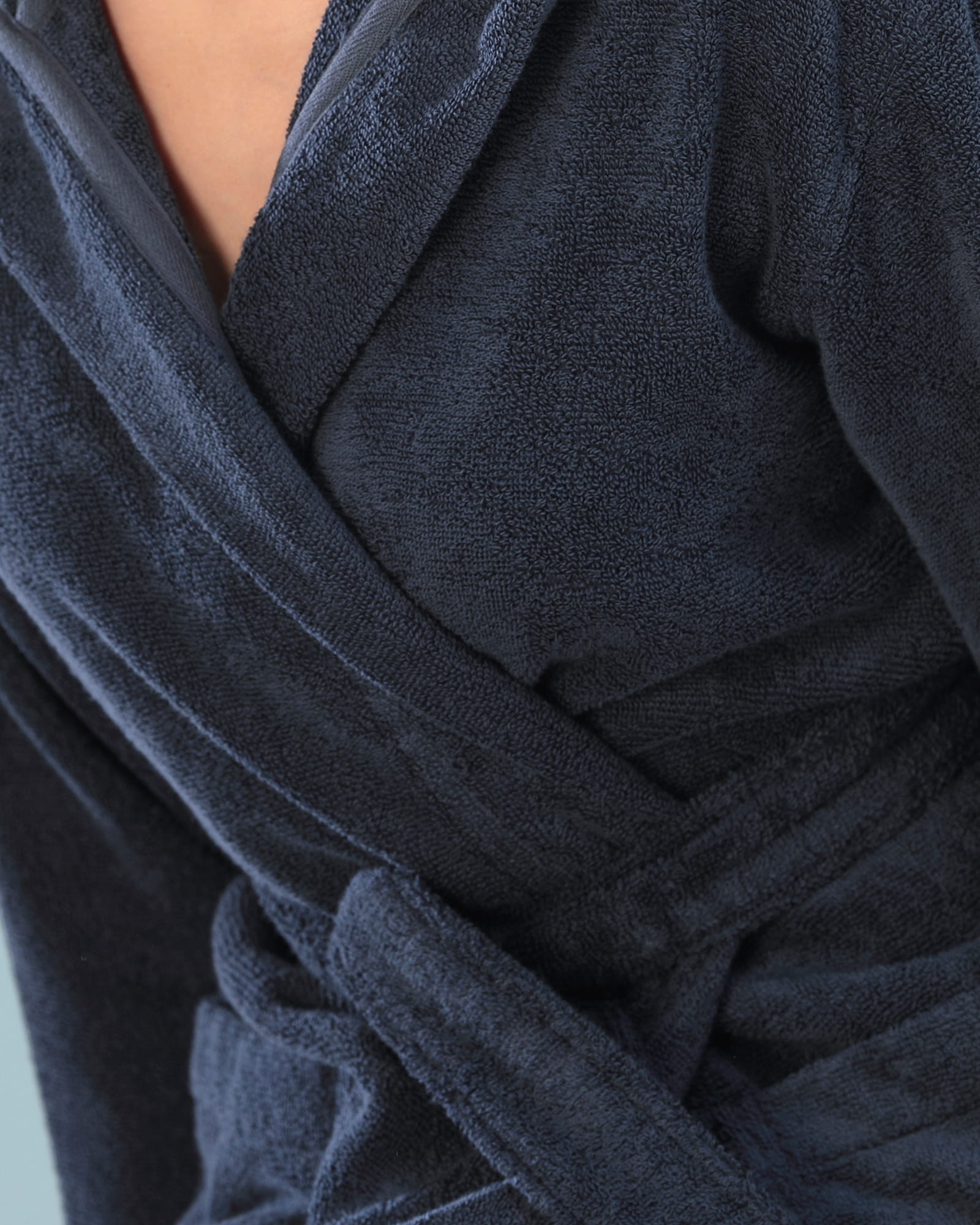 Cawö Home Damen Bademantel Kapuze 827 - Farbe: blau - 17