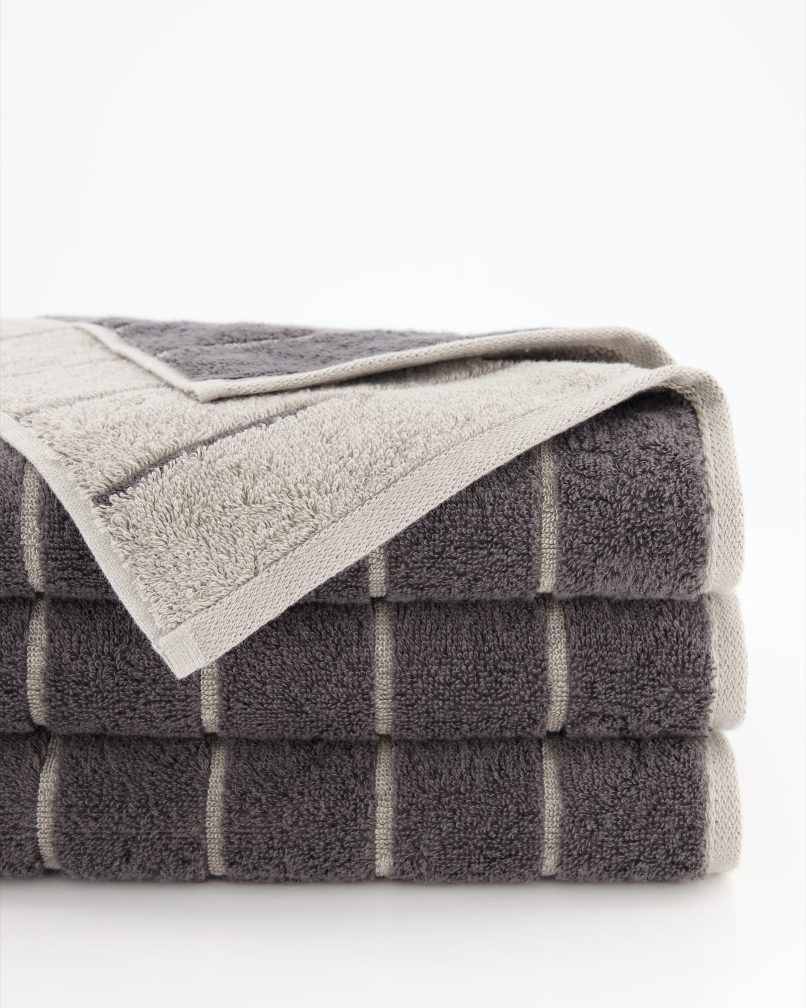 Cawö Handtücher Balance Doubleface 6232 anthrazit - 73 - Seiflappen 30x30 cm