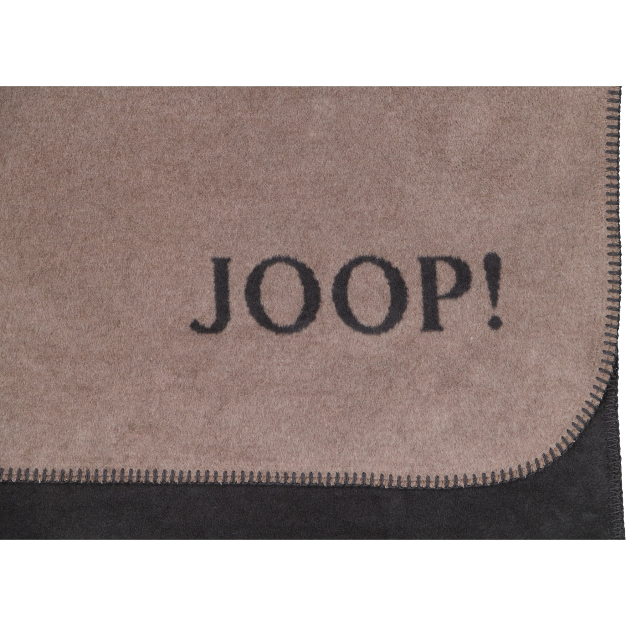 JOOP! Wohndecke Uni-Doubleface - Größe: 150x200 cm - Farbe: Taupe-Anthrazit