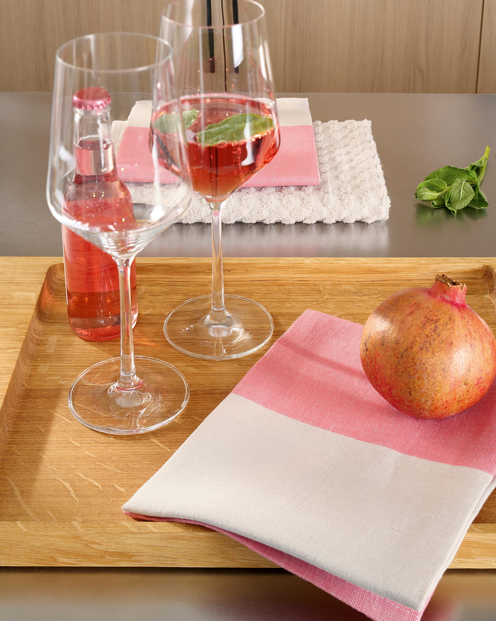 Cawö Home Geschirrtücher Cuisine Duo 535 sorbet/travertin - 23 - 50x70 cm