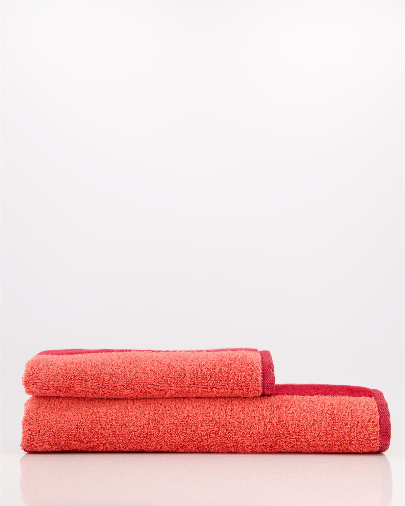 Möve Handtücher Superwuschel Blockstreifen ruby/coral - 021 - Duschtuch 80x150 cm