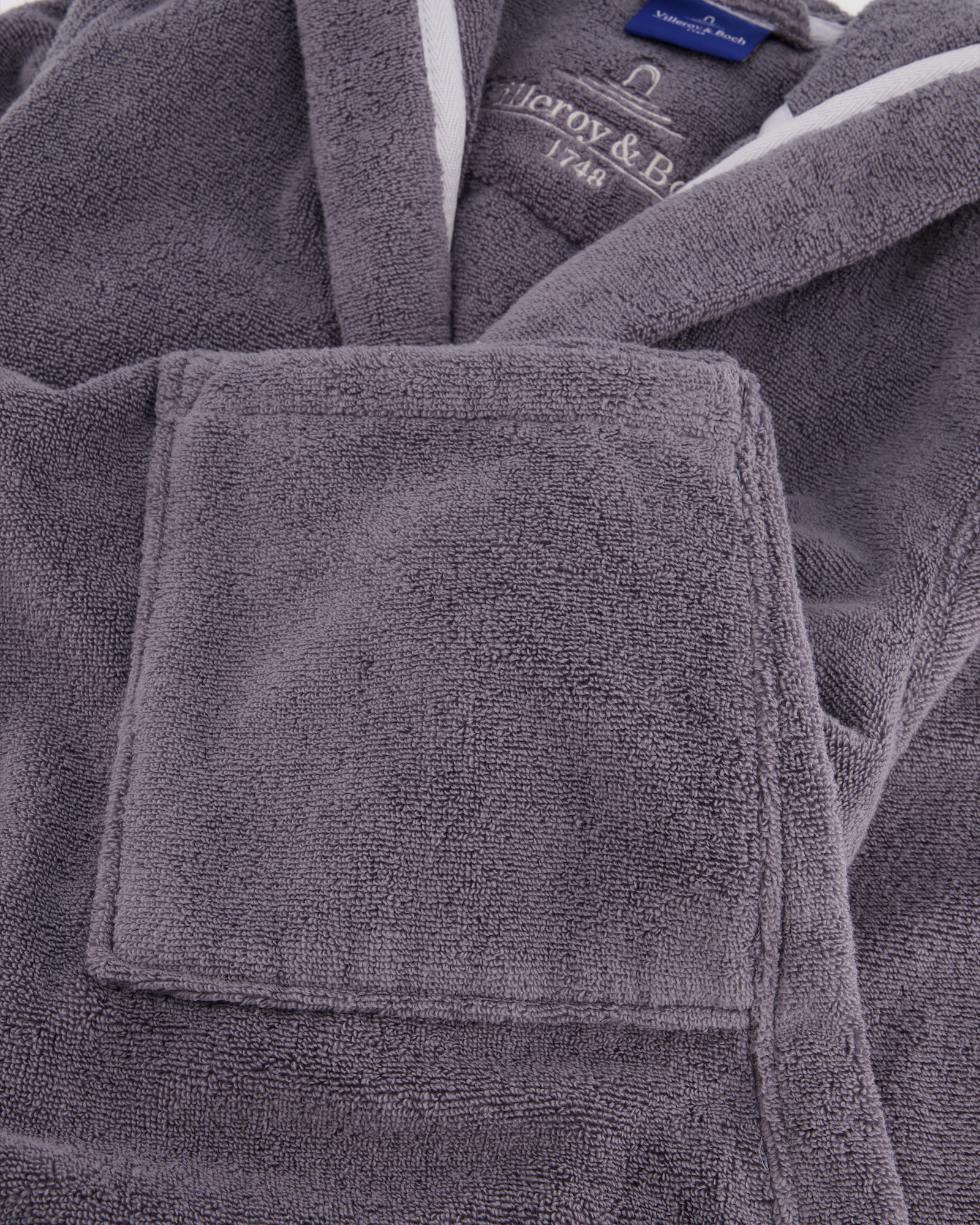 Villeroy & Boch Damen Bademantel Kapuze 2521 - Farbe: shadow-grey - 77