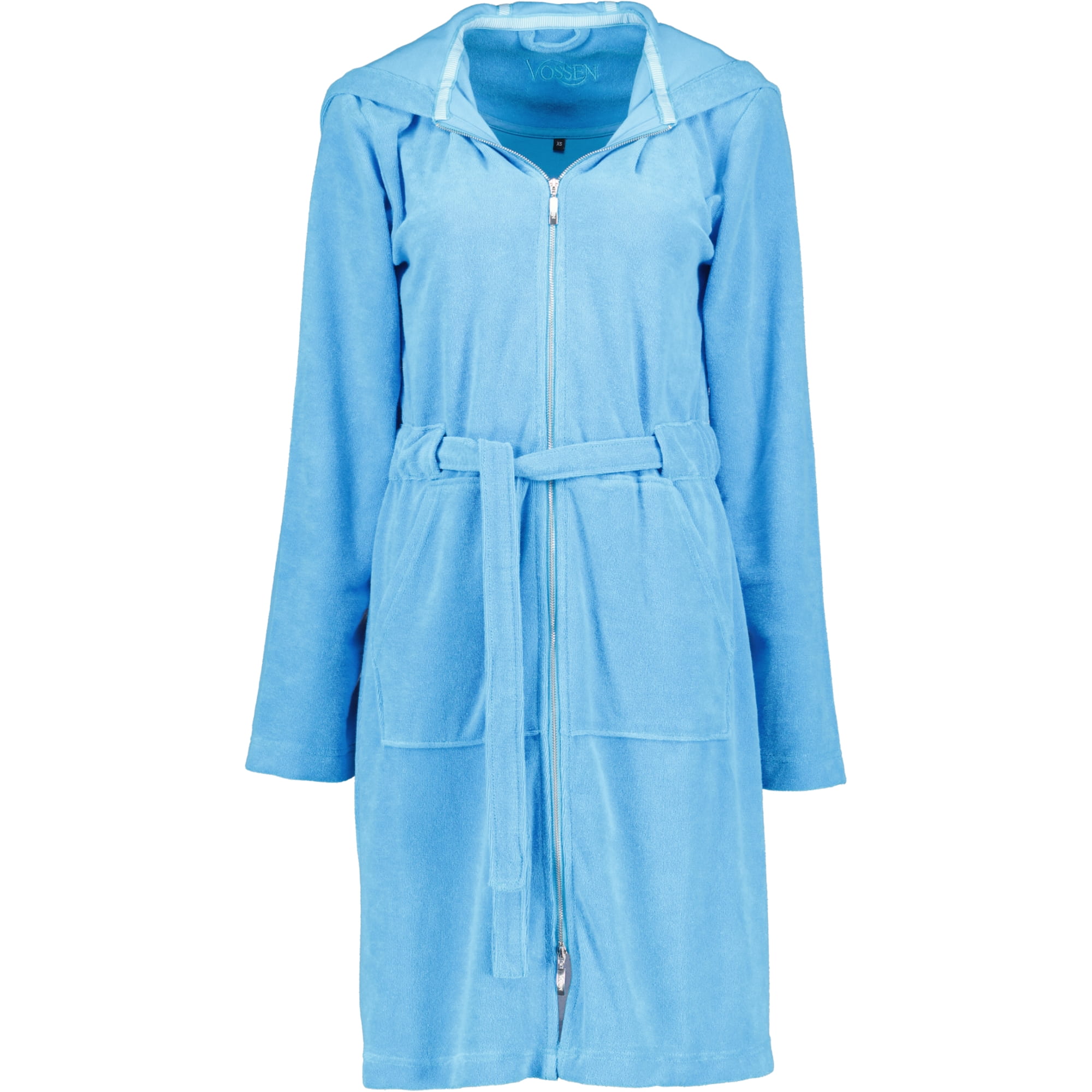 Vossen Bademäntel Damen Kurzmantel mit Kapuze Tampa ice blue - 5560