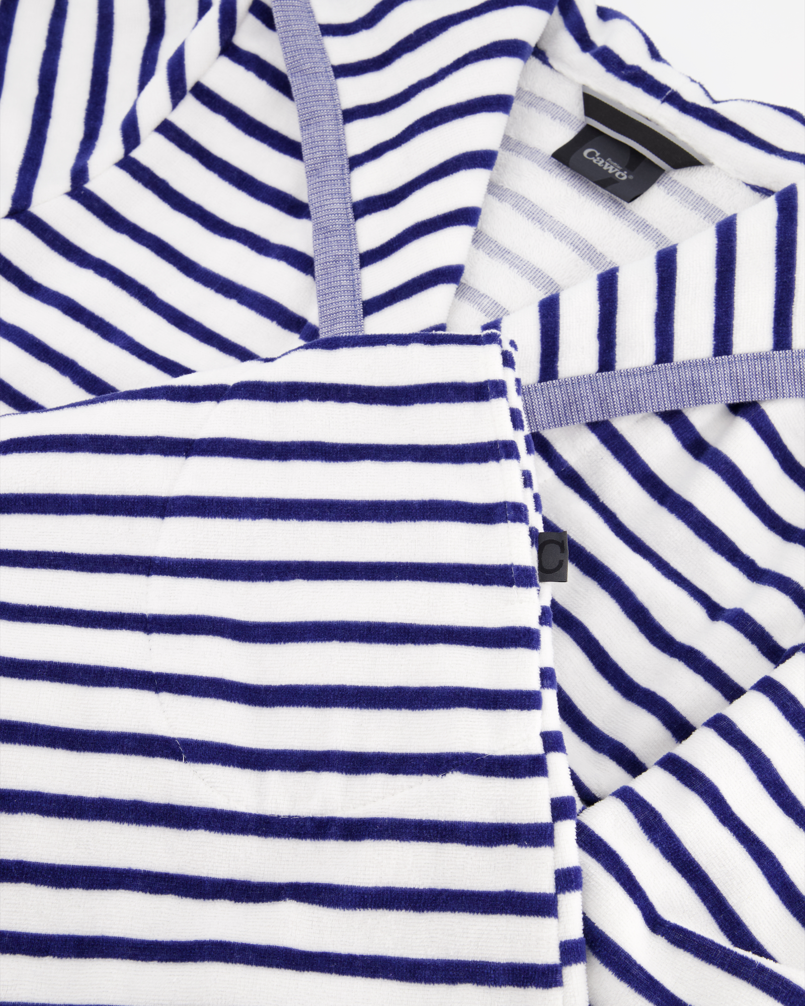 Cawö - Damen Bademantel Kapuze Breton 6596 - Farbe: navy - 16