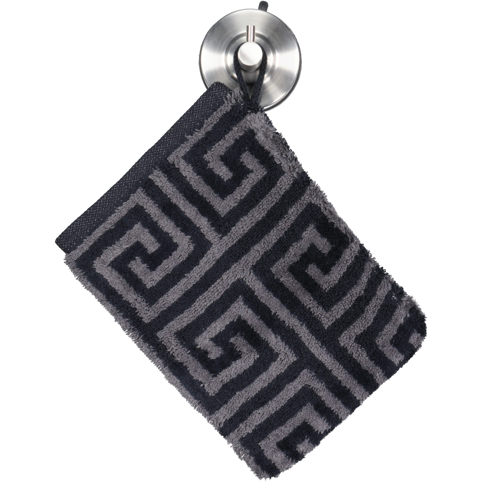 Cawö Handtücher Noblesse Elegance Allover 1088 anthrazit - 97 - Waschhandschuh 16x22 cm
