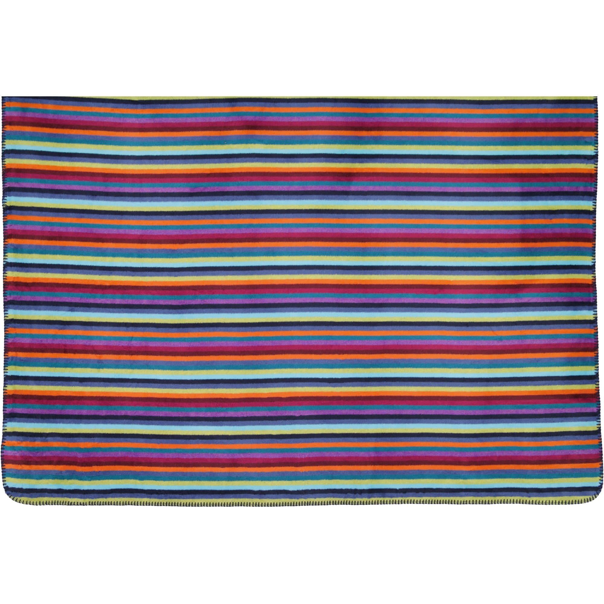 Cawö Wohndecken Lifestyle Streifen 70480 multicolor dunkel - 84 - 150x200 cm