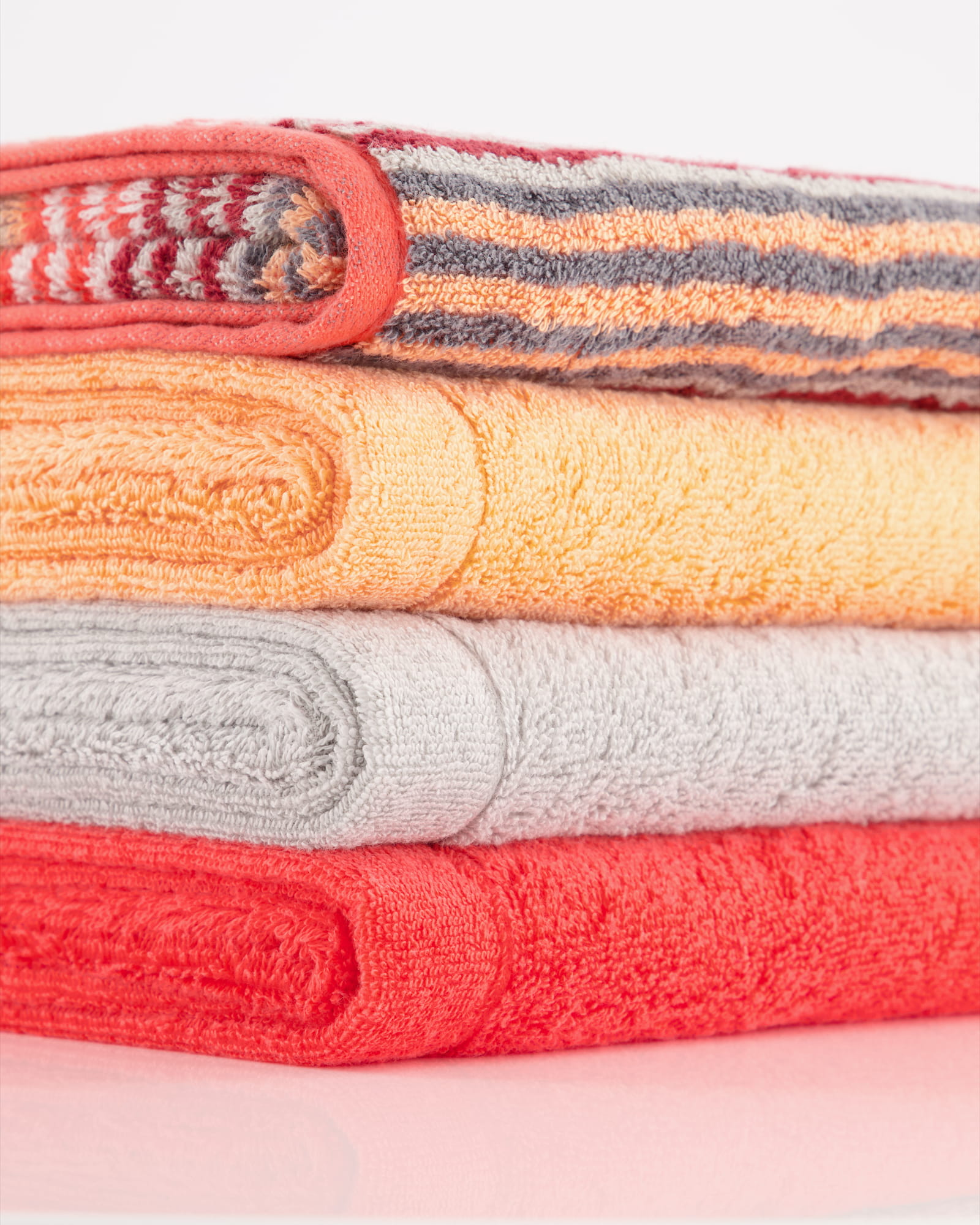 Cawö - Unique Streifen 944 - Farbe: koralle - 22 - Handtuch 50x100 cm