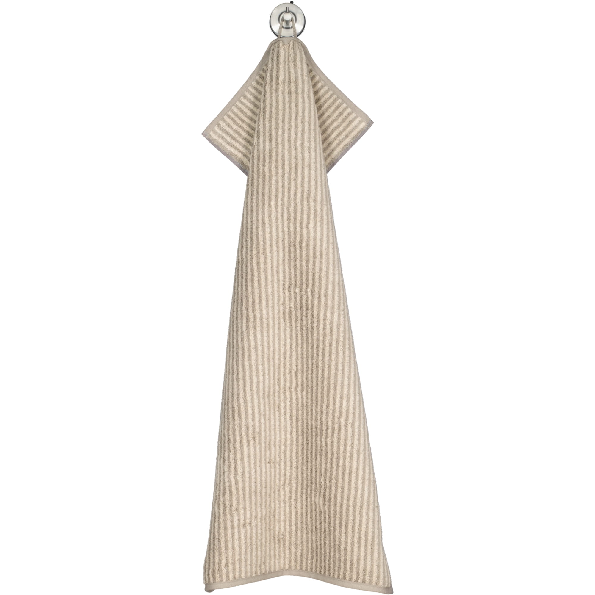 Cawö Handtücher Two-Tone Stripes 480 graphit - 70 - Handtuch 50x100 cm