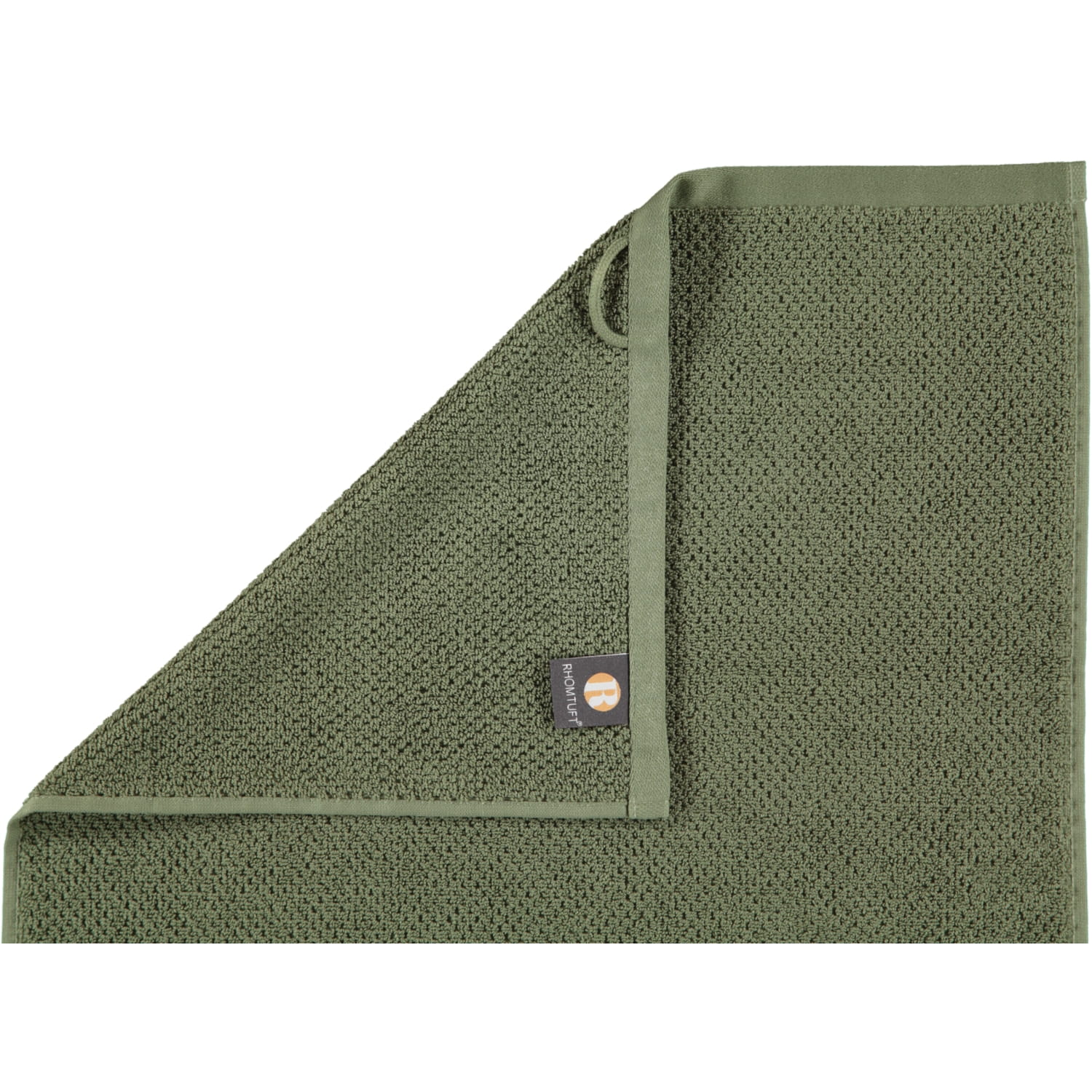 Rhomtuft - Handtücher Baronesse - Farbe: olive - 404 - Seiflappen 30x30 cm