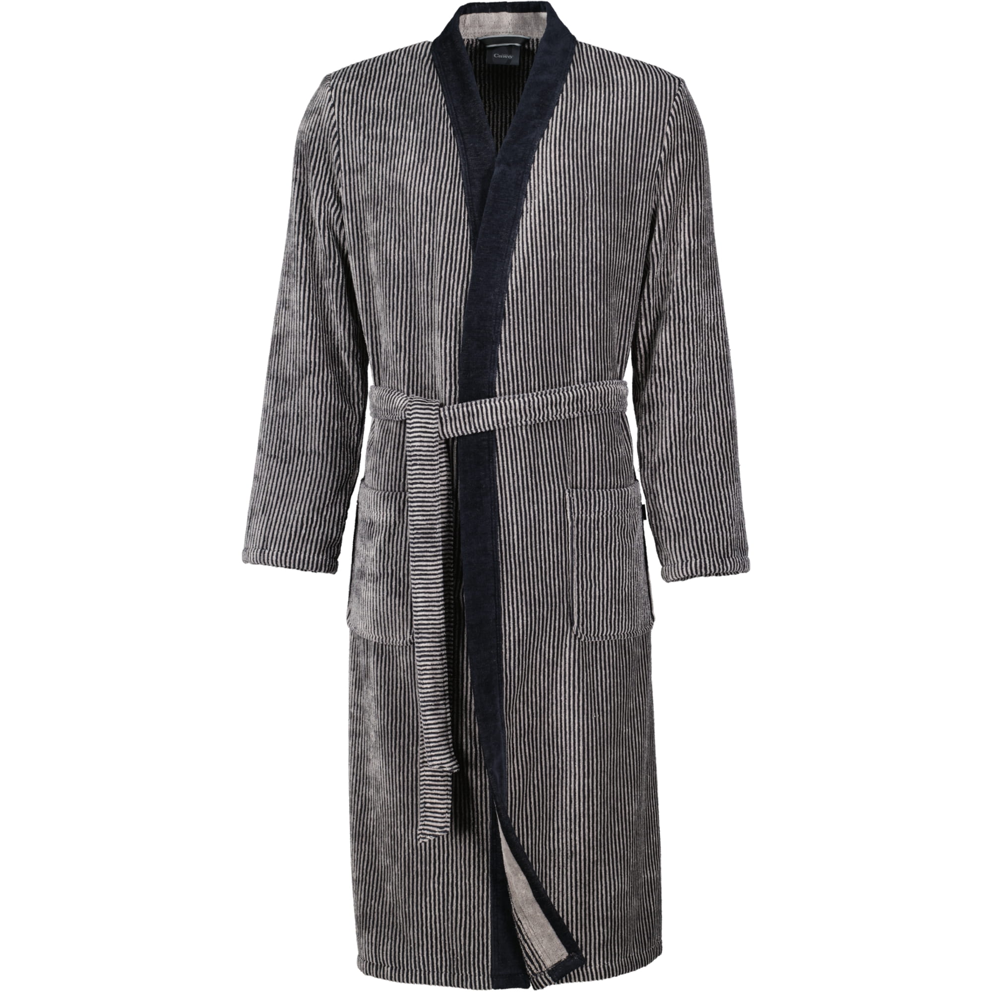 Cawö Bademäntel Herren Kimono Luxury Home 5840 natur-schwarz - 97