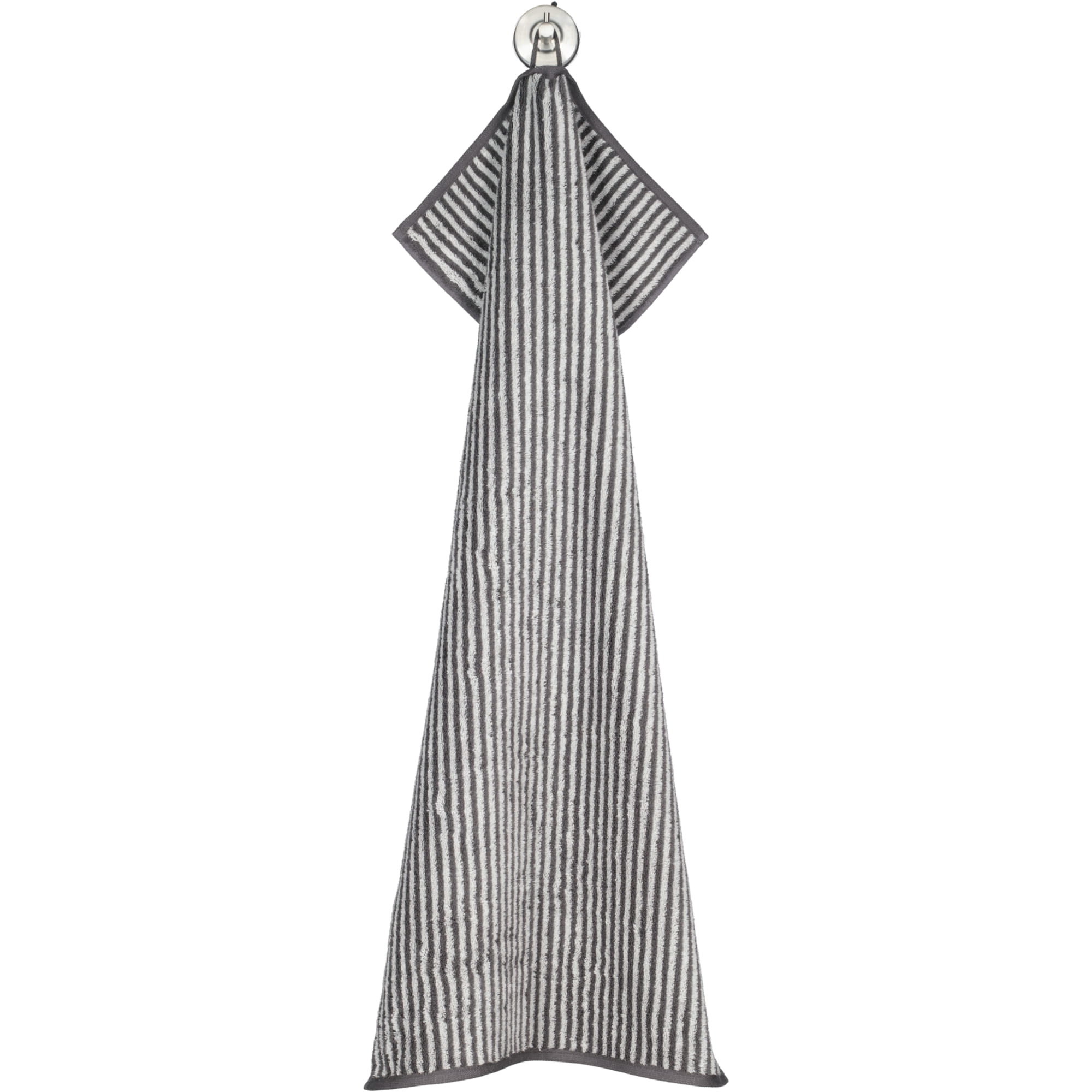 Cawö Handtücher Two-Tone Stripes 480 basalt - 73 - Handtuch 50x100 cm