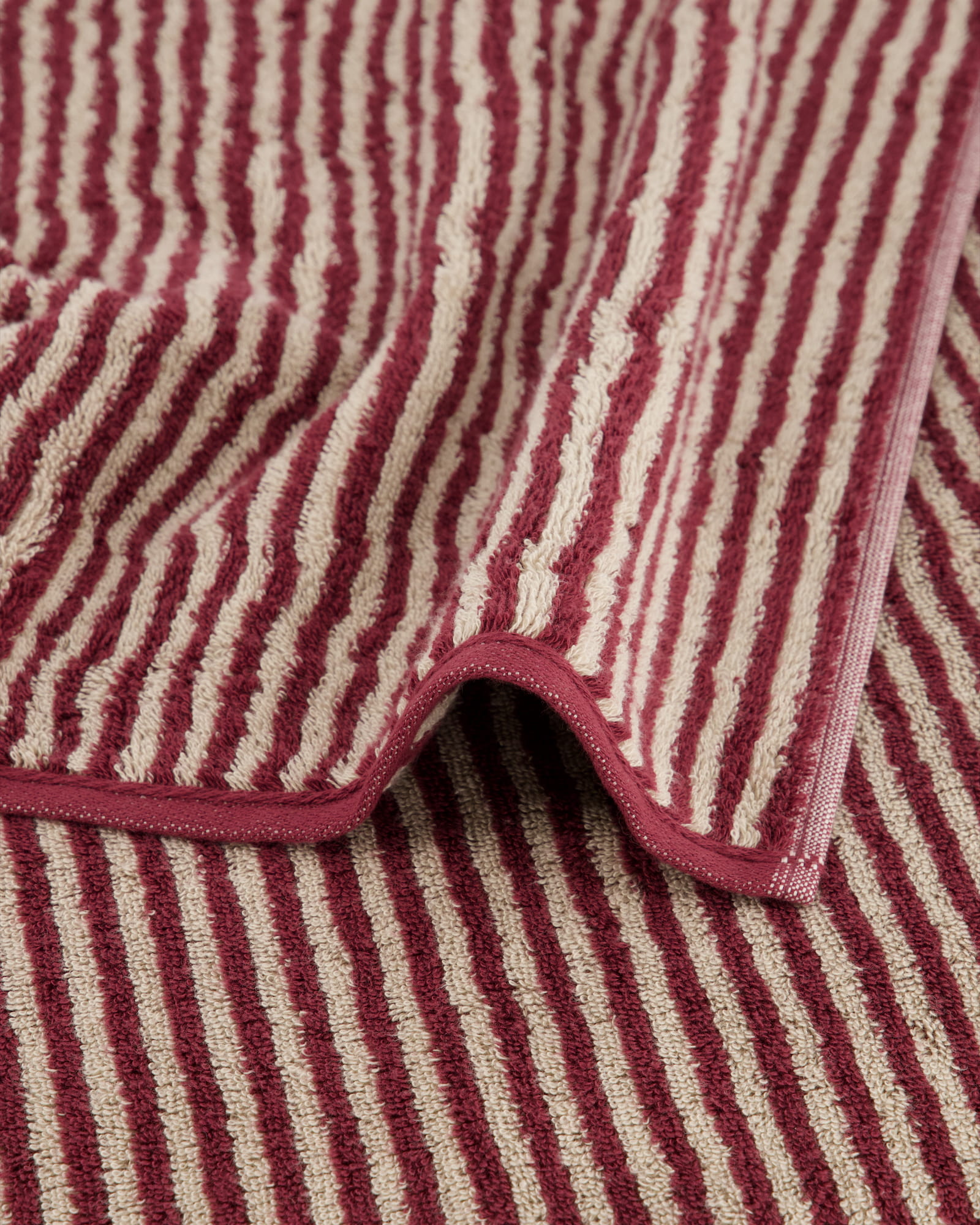 Cawö Handtücher Two-Tone Stripes 480 bordeaux - 23