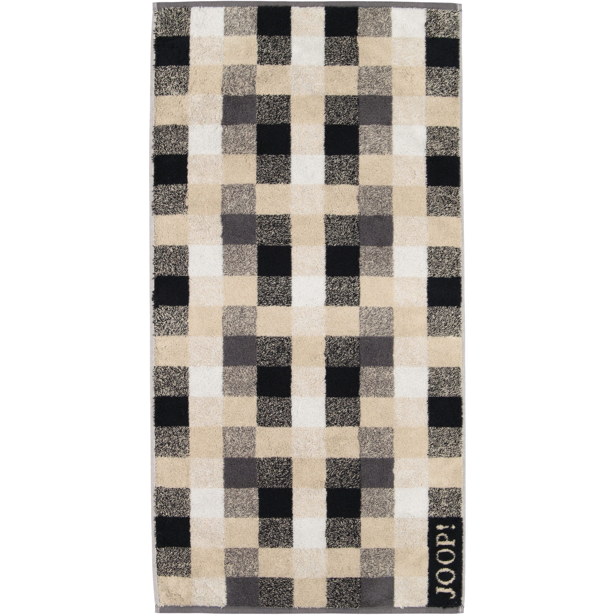 JOOP! Handtücher Vibe Karo 1699 stein - 37 - Handtuch 50x100 cm