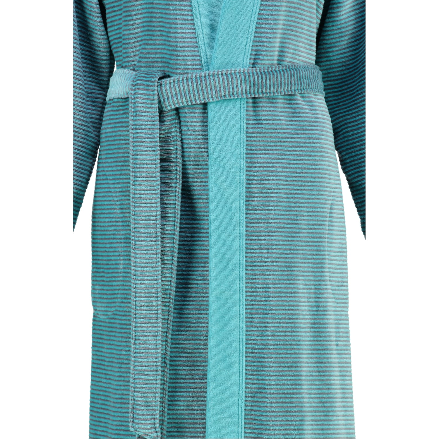 Cawö - Damen Bademantel Two-Tone Kimono 6431- Farbe: türkis - 47 - M