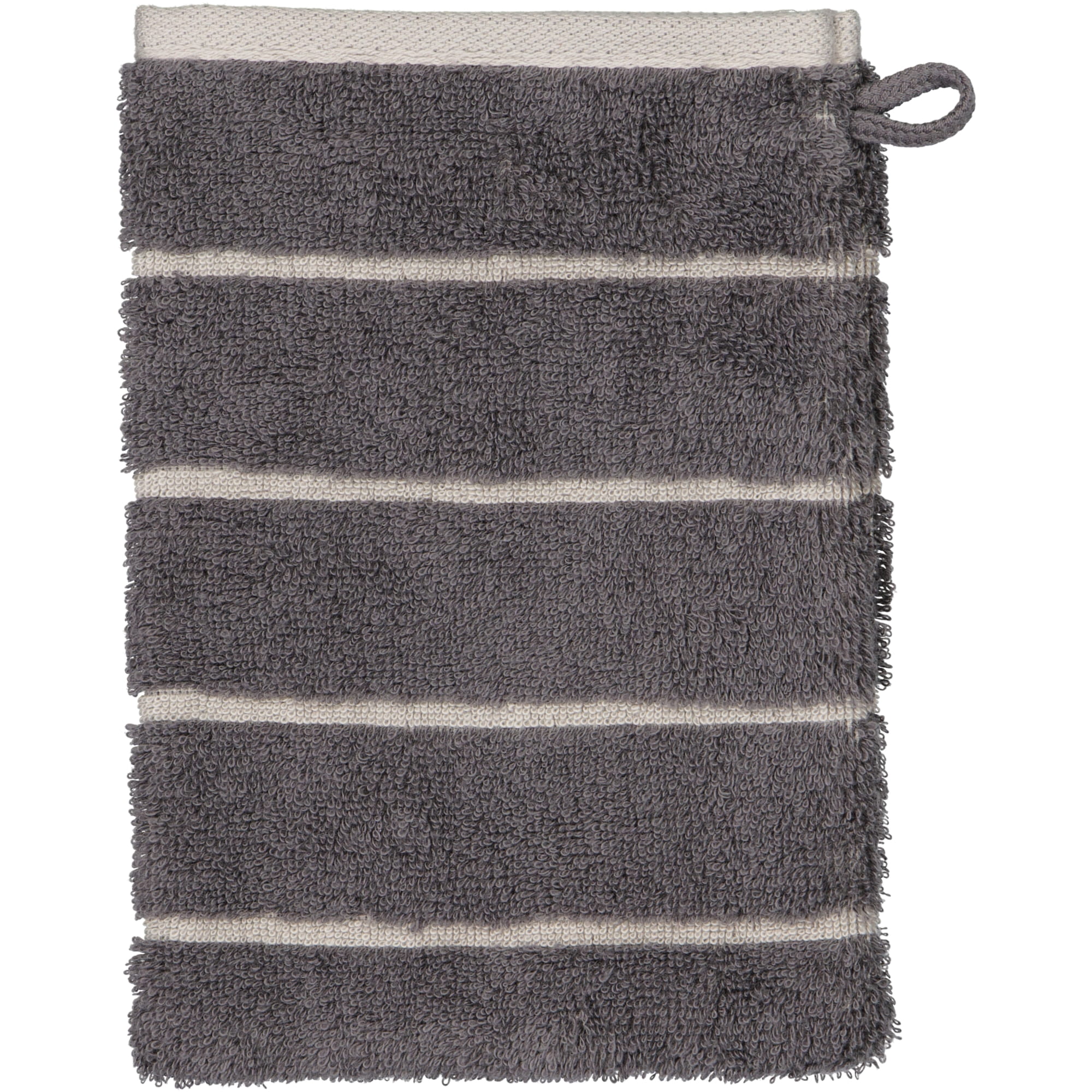 Cawö Handtücher Balance Doubleface 6232 anthrazit - 73 - Waschhandschuh 16x22 cm