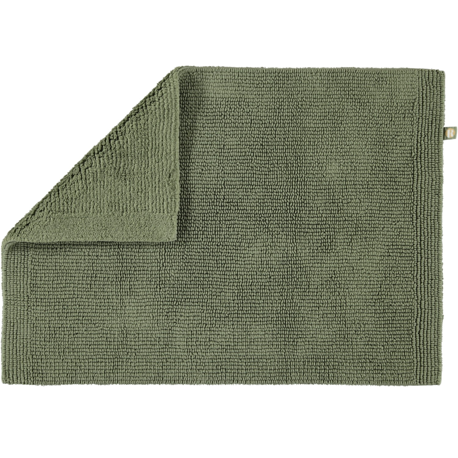 Rhomtuft - Badteppich Pur - Farbe: olive - 404 - 50x75 cm