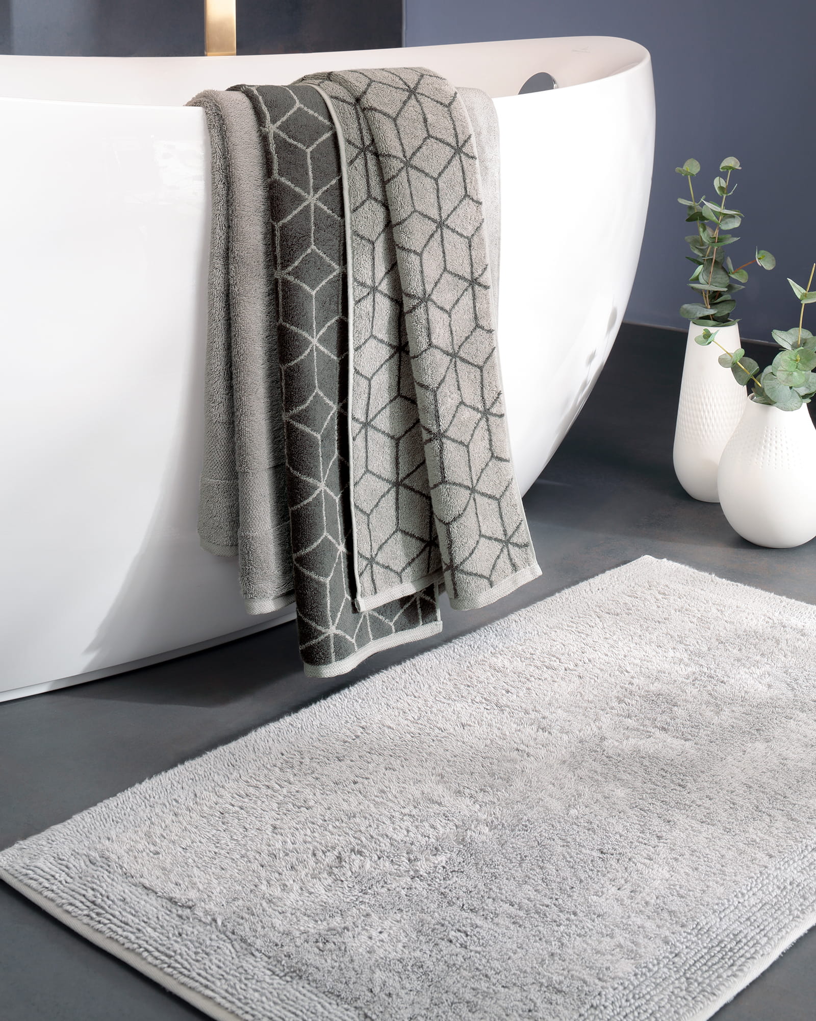 Villeroy & Boch Handtücher Coordinates Carré 2557 - Farbe: stone - 77