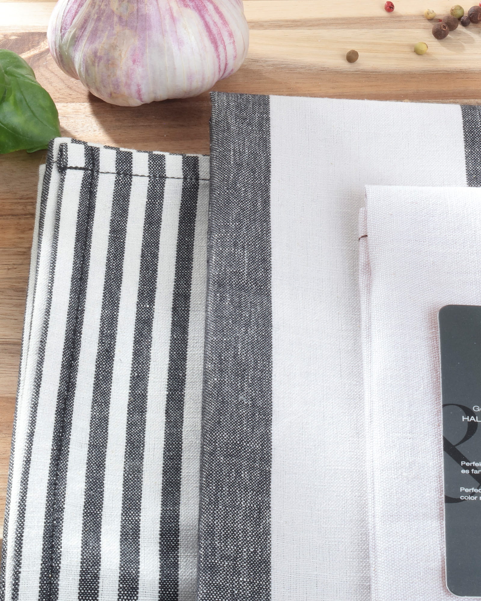 Cawö Cuisine Zoom Streifen 121 - Geschirrtuch 50x700 cm - Farbe: schwarz - 97