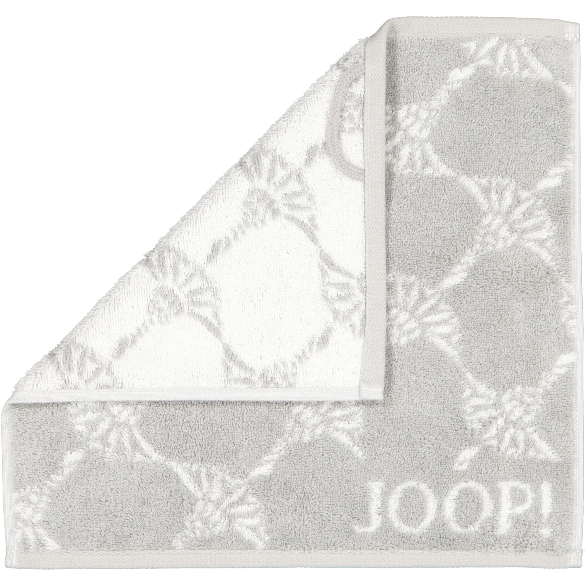 JOOP! Cornflower 1611 - Farbe: Silber - 76 - Seiflappen 30x30 cm