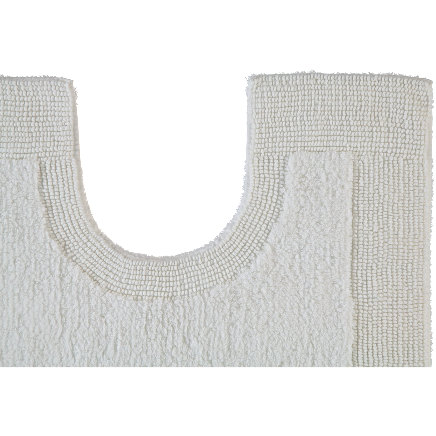 Rhomtuft - Badteppiche Prestige - Farbe: weiss - 01 - Toilettenvorlage mit Ausschnitt 60x60 cm