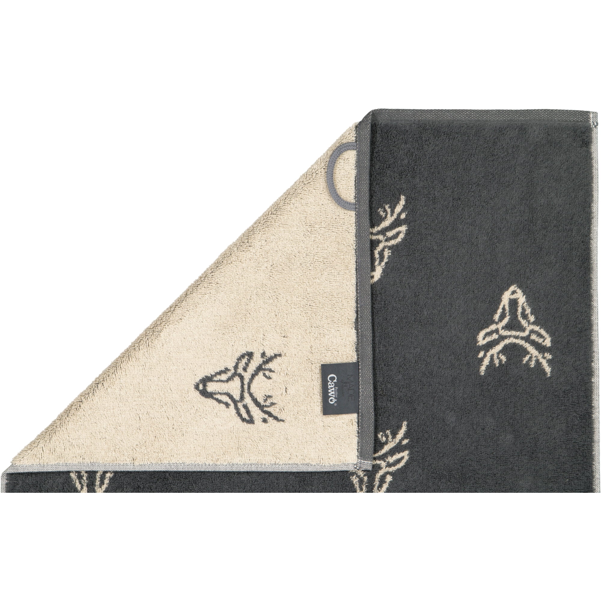 Cawö Handtücher Alpenchic Edition Allover 6229 granit - 73 - Duschtuch 70x140 cm