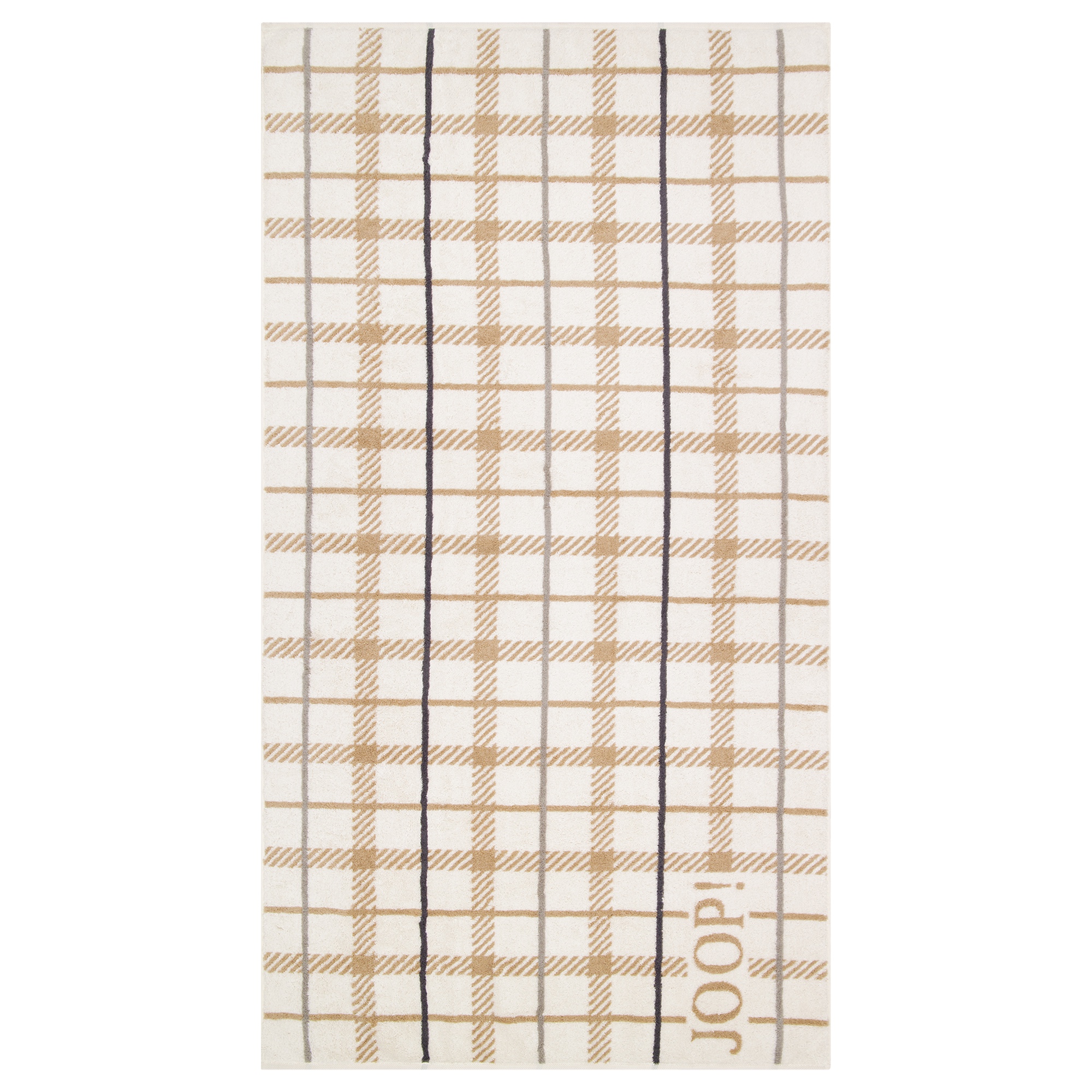 JOOP! Handtücher Contour Checked 1715 Creme - 37 - Duschtuch 80x150 cm