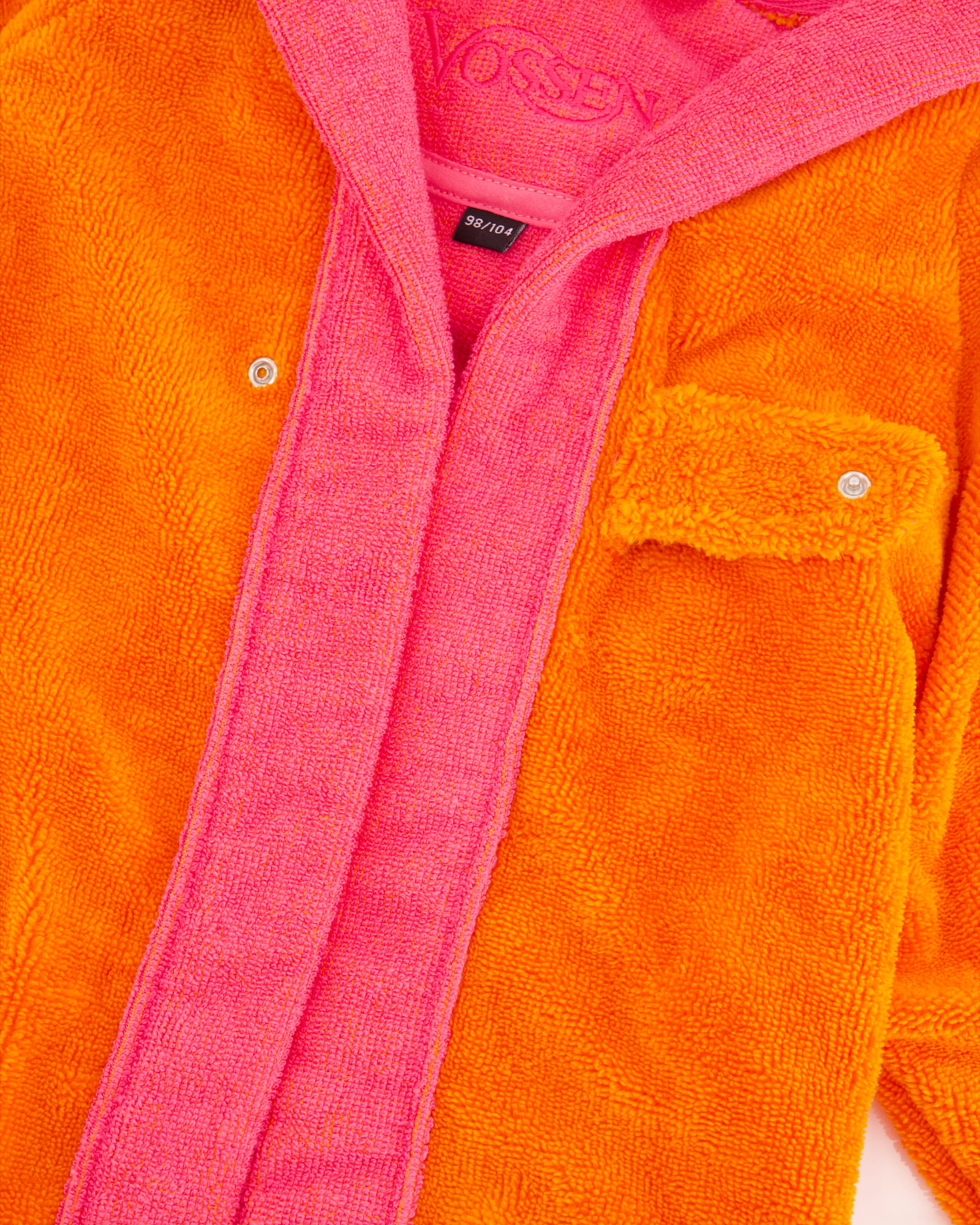 Vossen Kinderbademäntel Kinder Kapuze Bixie electric orange/prim rose - 0006 - 98/104