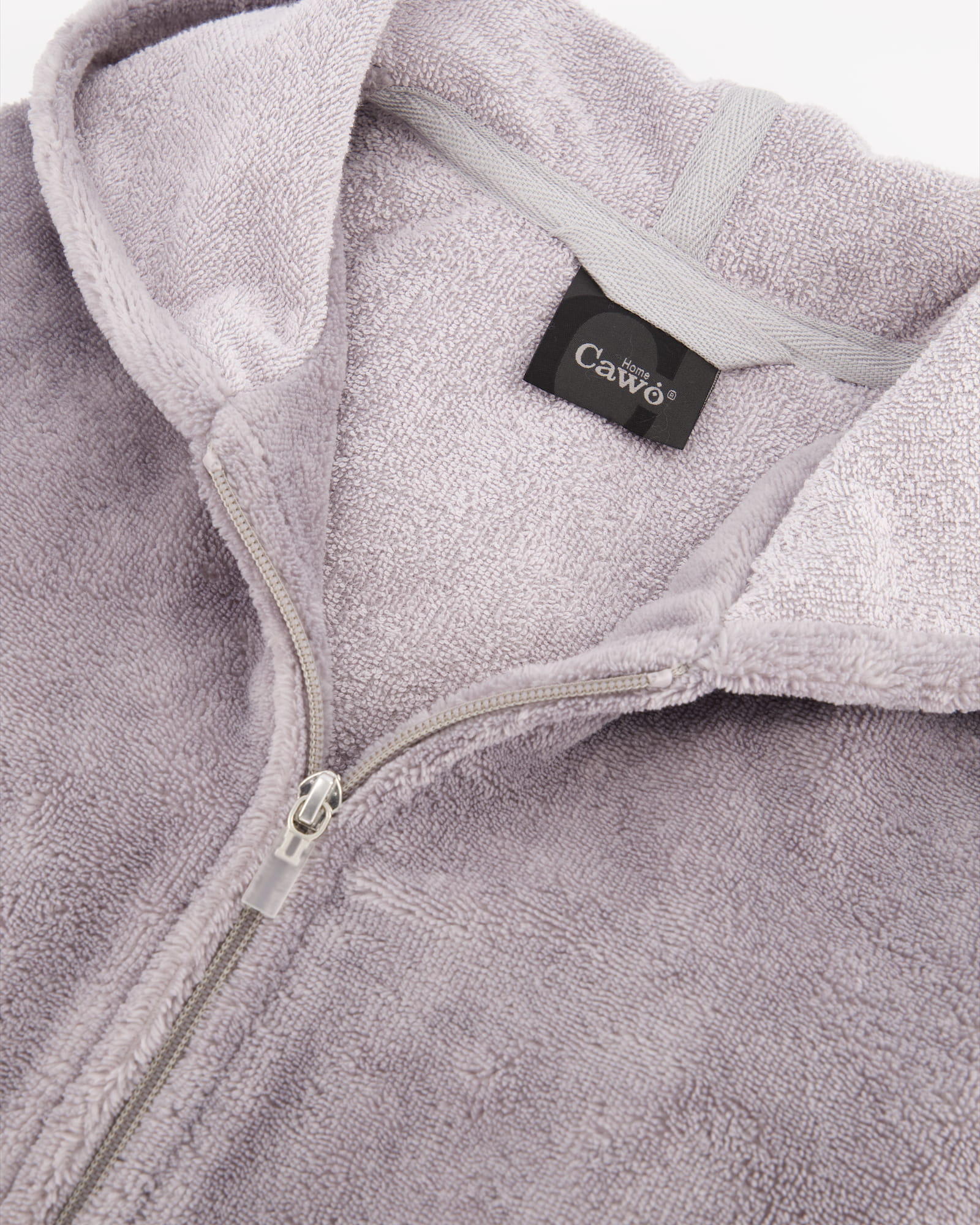 Cawö Home - Damen Bademantel Kurz Kapuze 822 - Farbe: graphit - 73