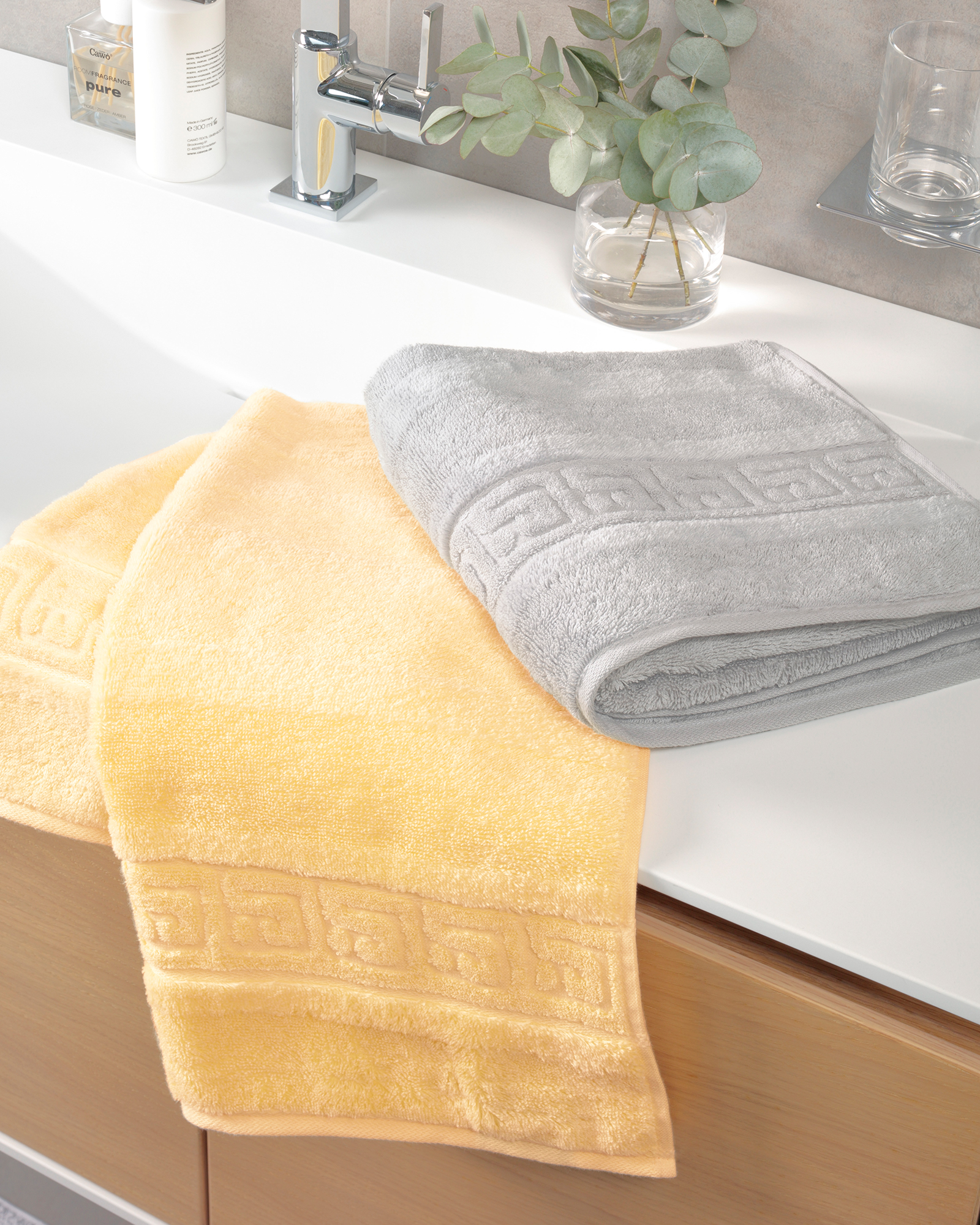 Cawö - Noblesse Uni 1001 - Farbe: melba - 315 - Duschtuch 80x160 cm