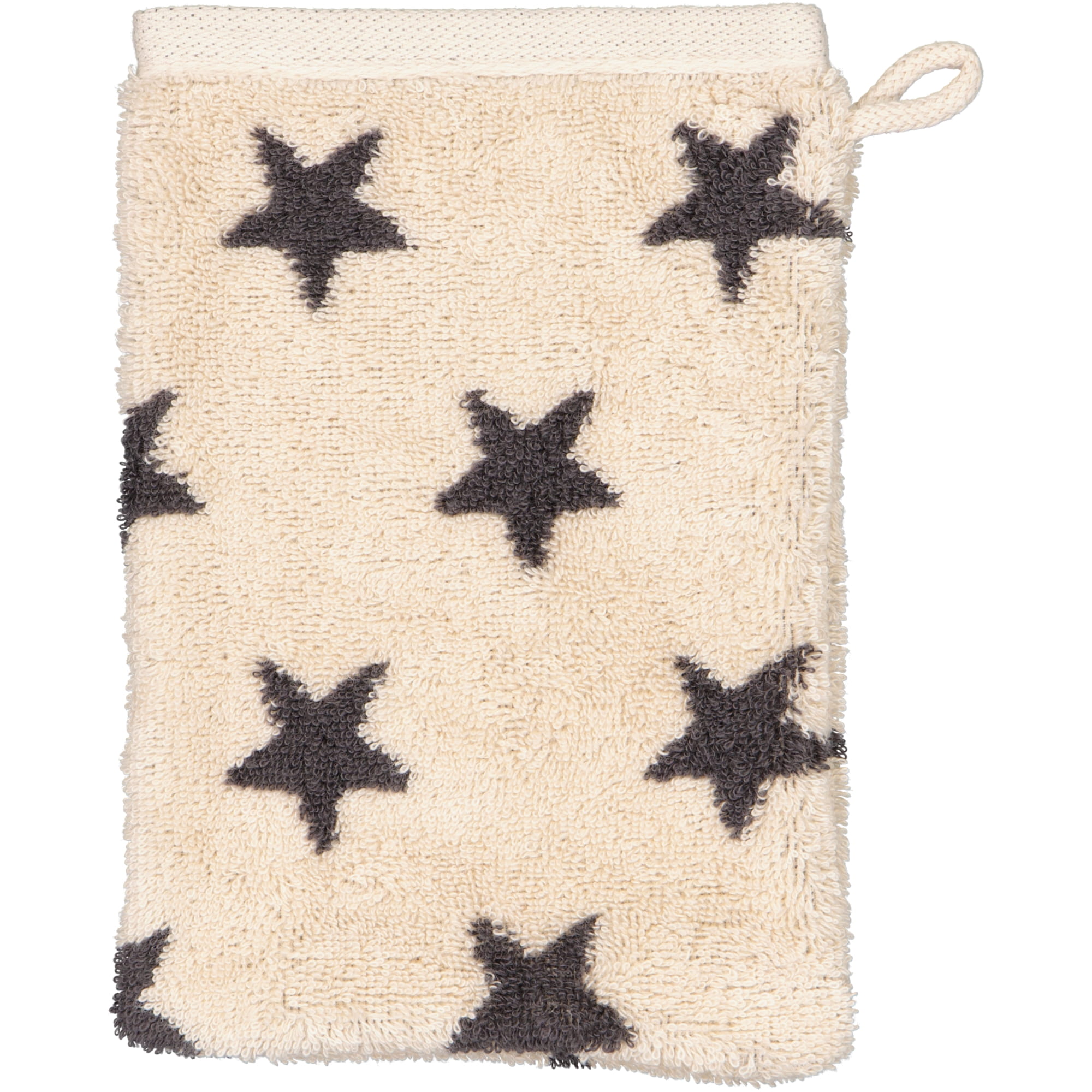 Cawö Handtücher NEW STARS Sterne klein 6261 beige/basalt - 37 - Waschhandschuh 16x22 cm