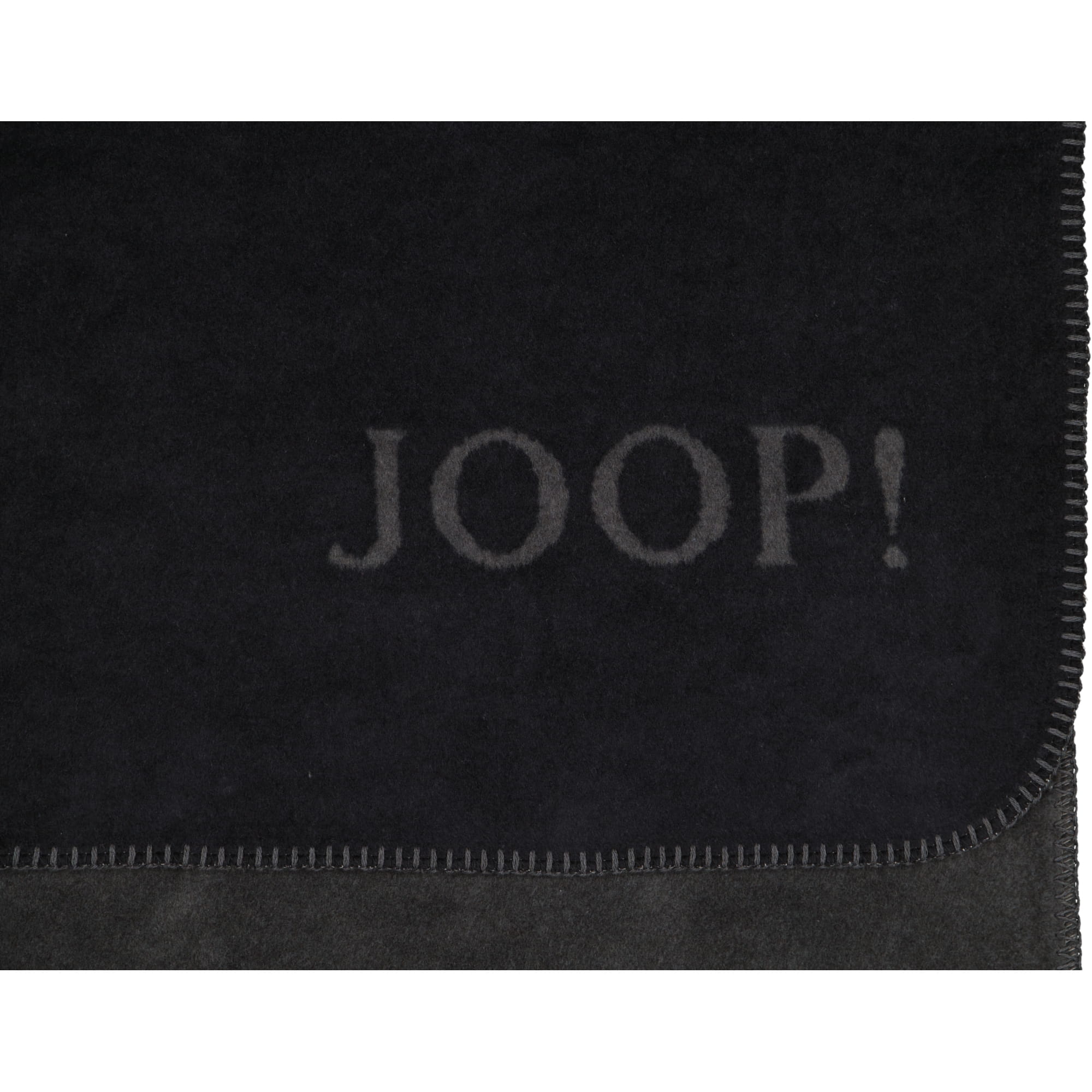 JOOP! Wohndecken Uni-Doubleface Schwarz-Anthrazit - 150x200 cm