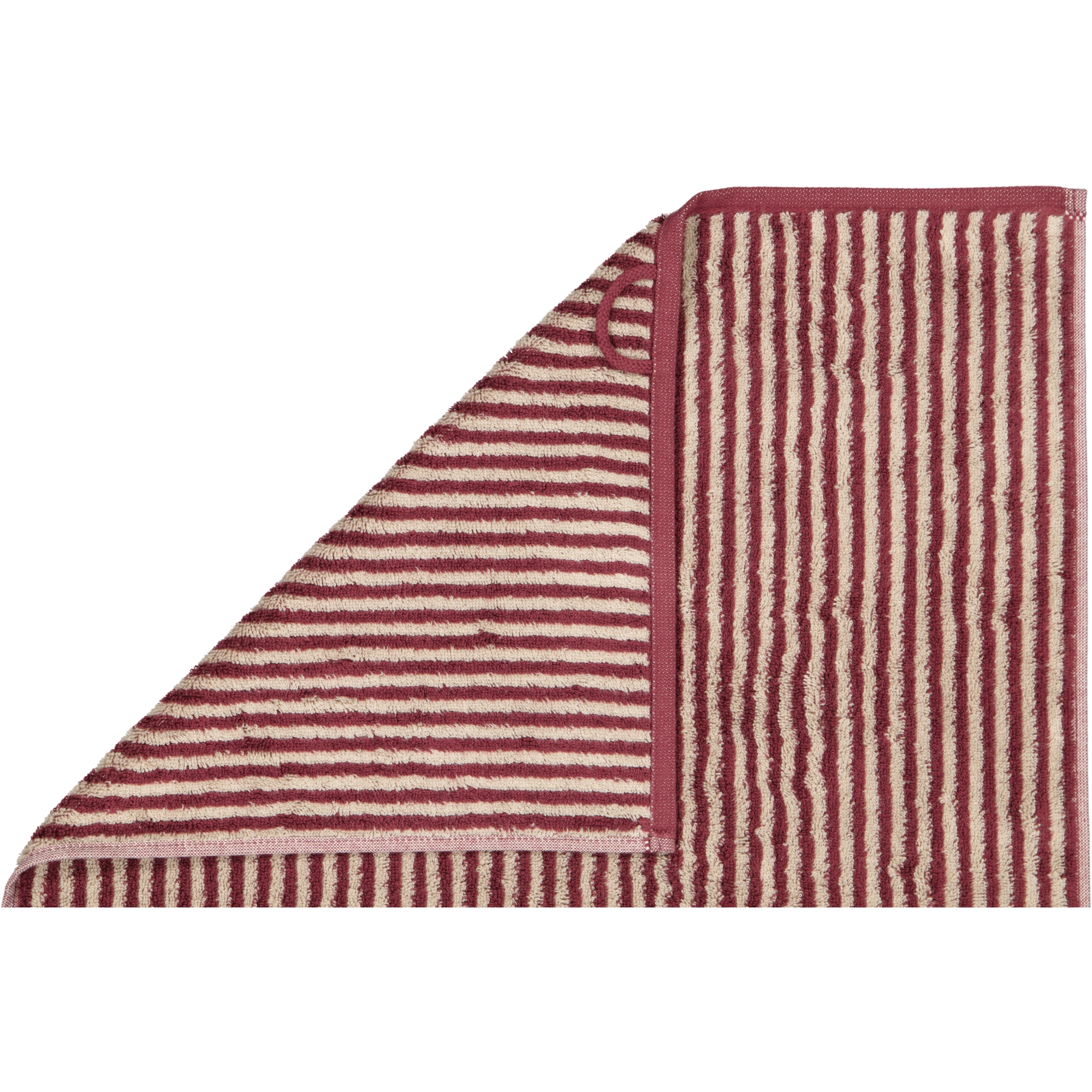 Cawö Handtücher Two-Tone Stripes 480 bordeaux - 23