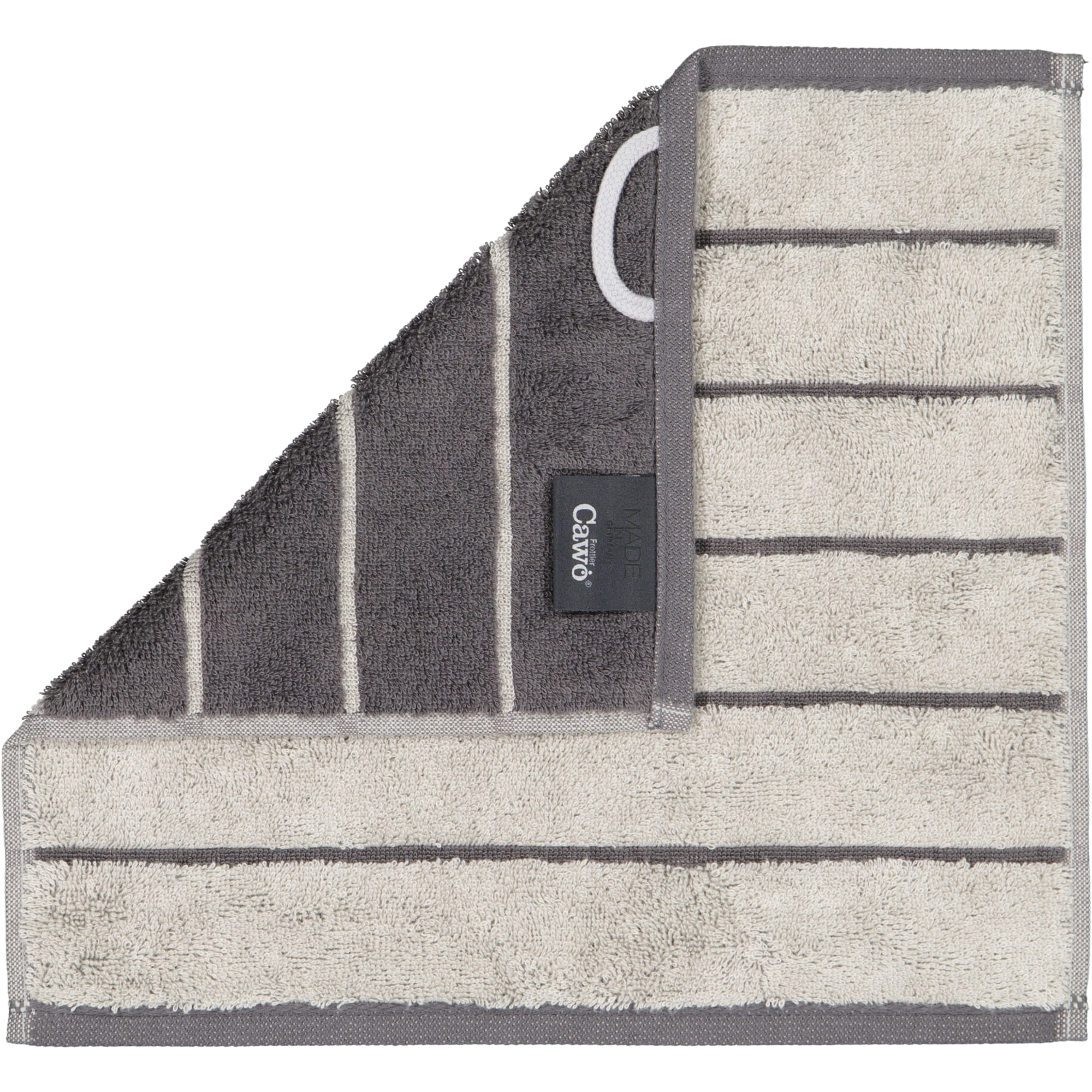 Cawö Handtücher Balance Doubleface 6232 platin - 77 - Seiflappen 30x30 cm