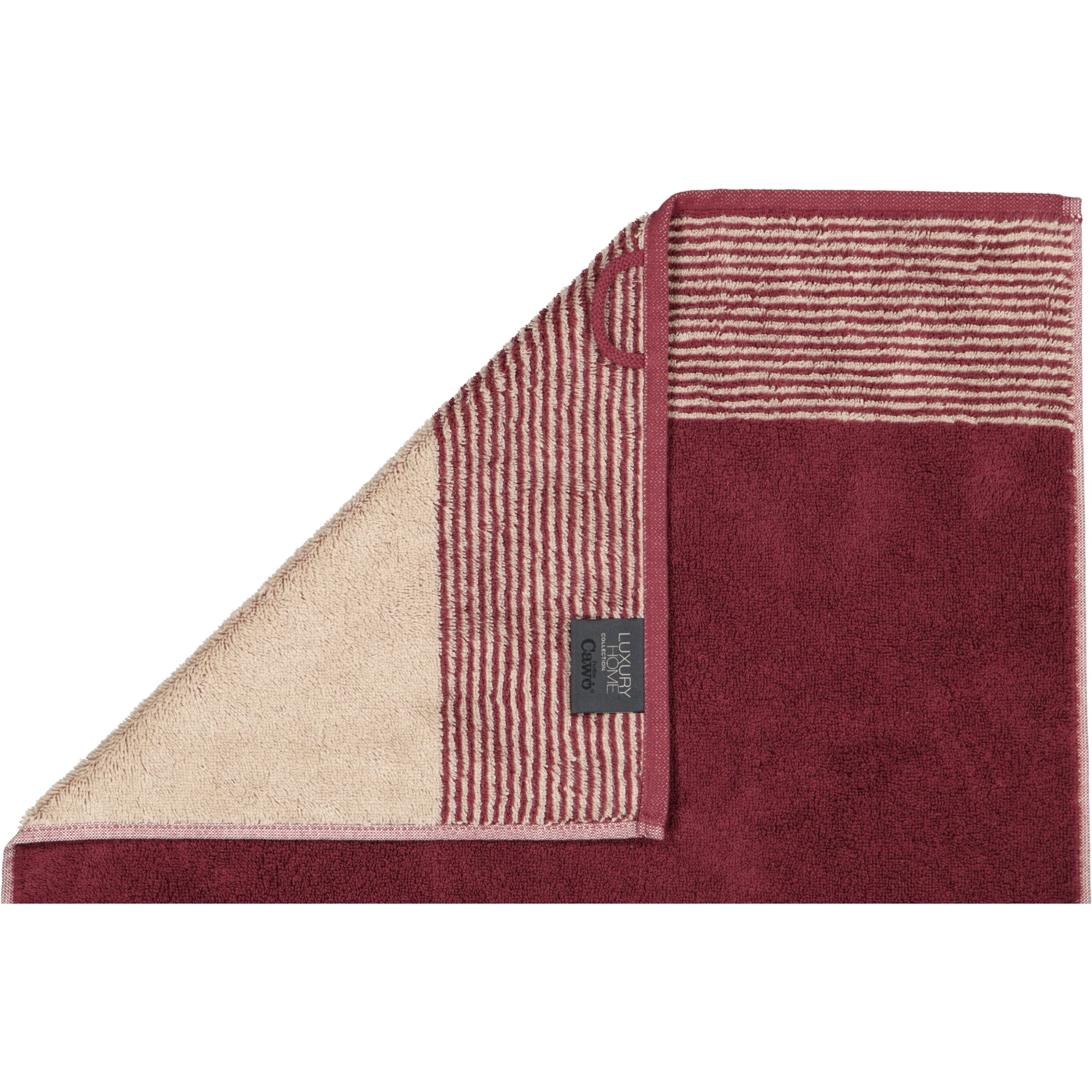 Cawö Handtücher Luxury Home Two-Tone 590 bordeaux - 23 - Waschhandschuh 16x22 cm