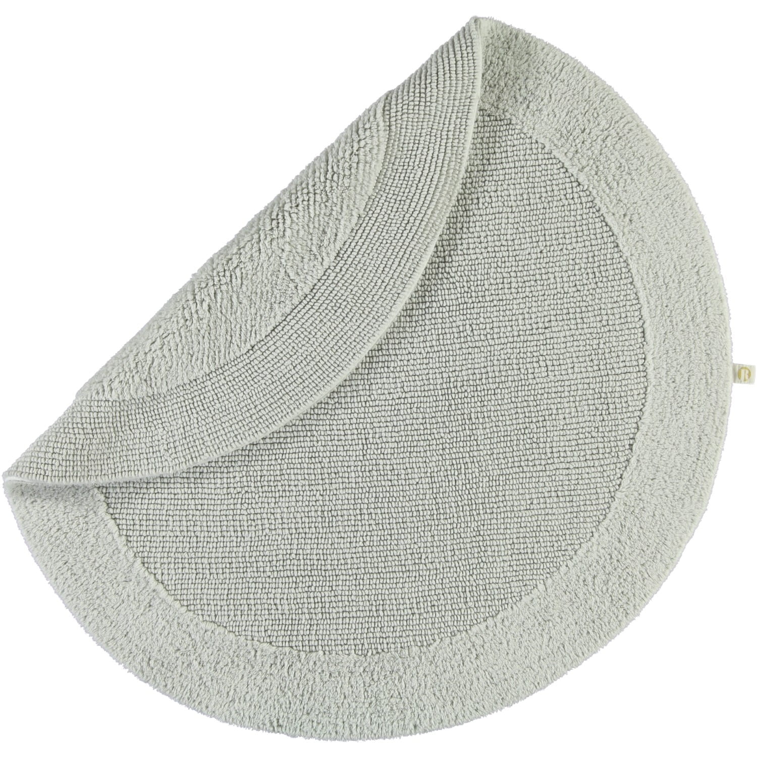 Rhomtuft - Badteppiche Exquisit - Farbe: perlgrau - 11 - 80 cm rund