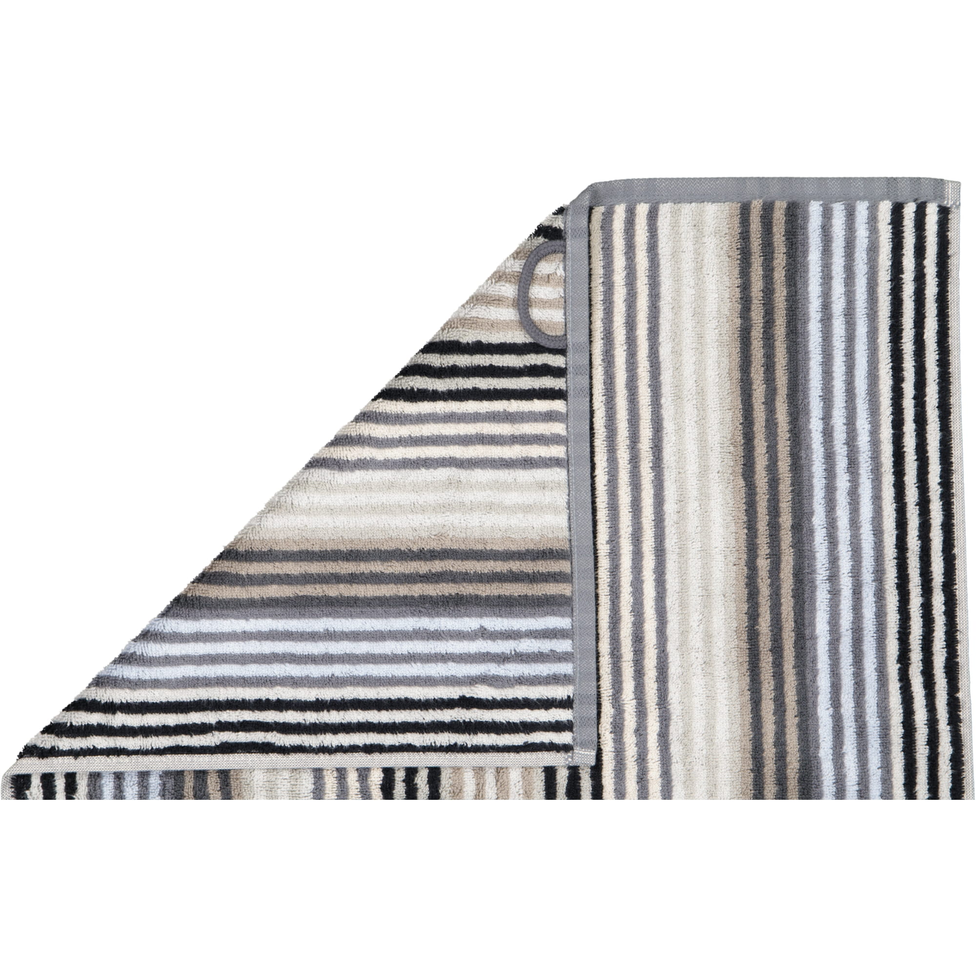 Cawö - Unique Streifen 944 - Farbe: anthrazit - 77 - Handtuch 50x100 cm