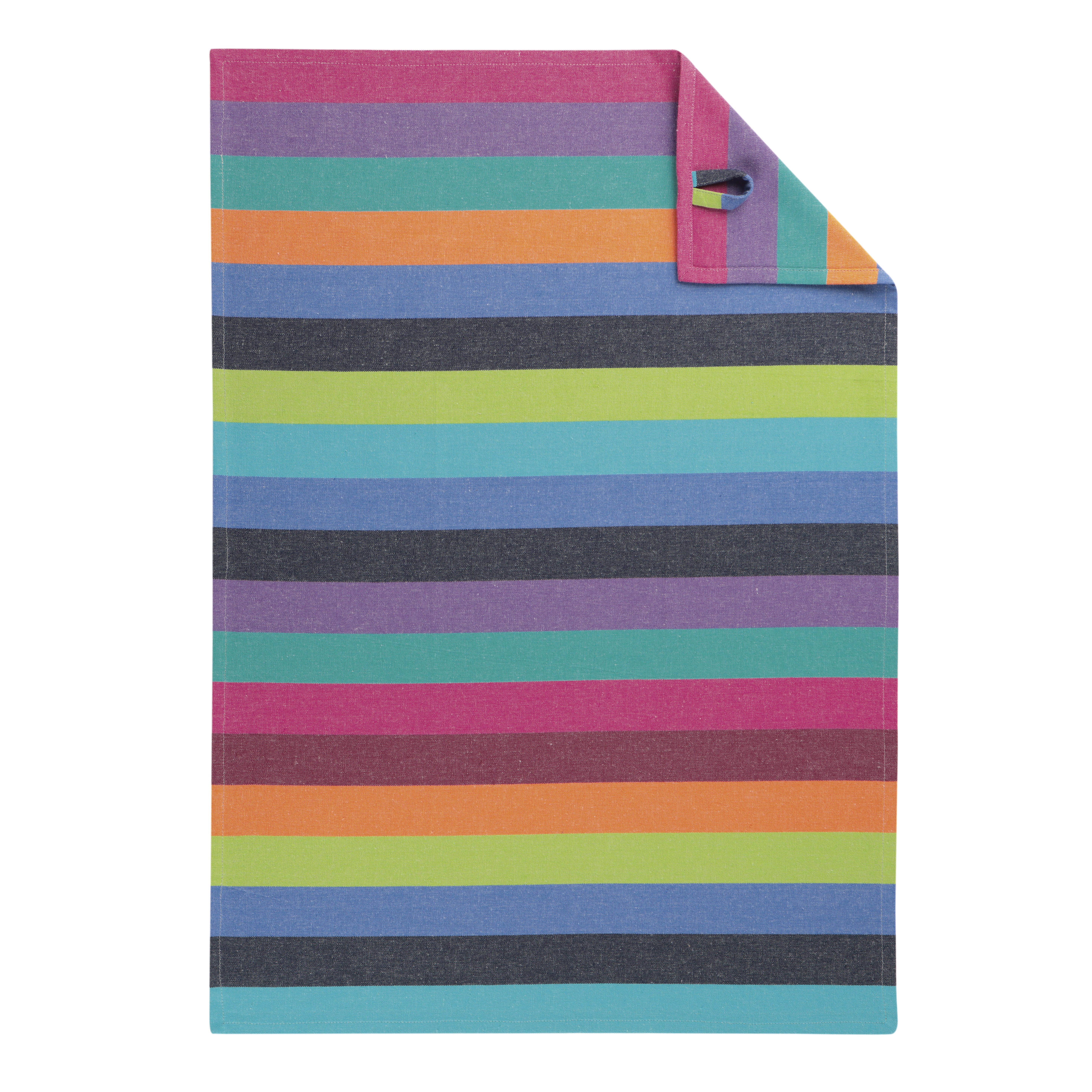 Cawö Home Geschirrtücher Cuisine Lifestyle Blockstreifen 7058 multicolor dunkel - 84 - 50x70 cm