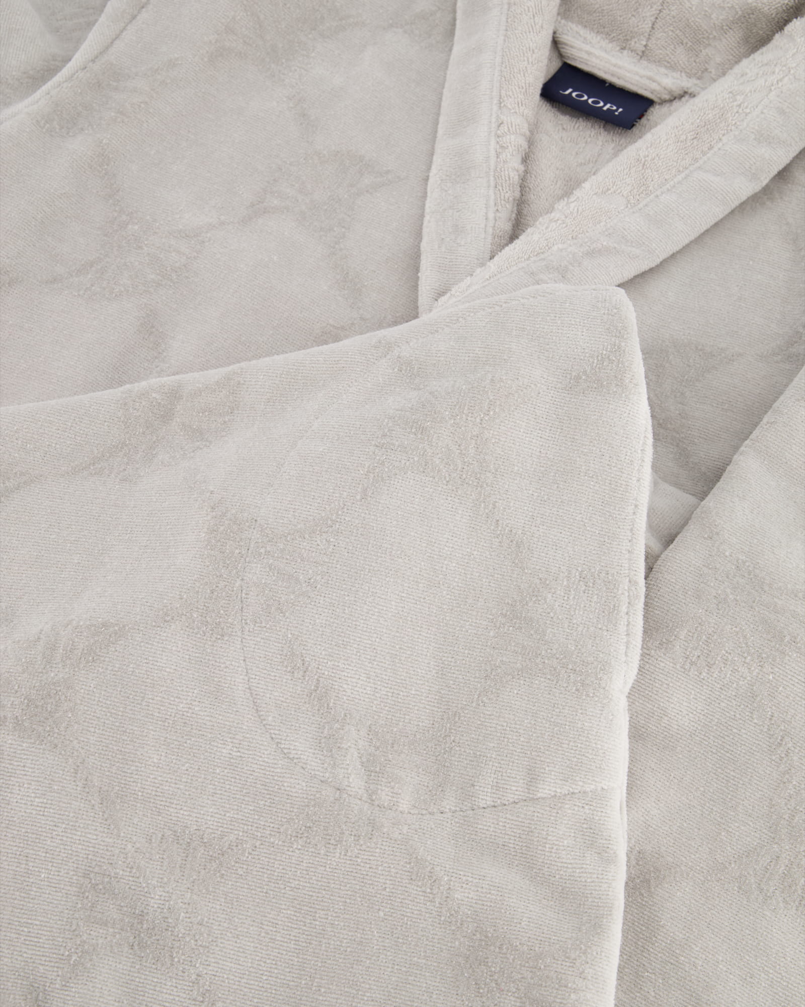 JOOP Damen Bademantel Schalkragen - 1653 - Farbe: Platin - 713 - L