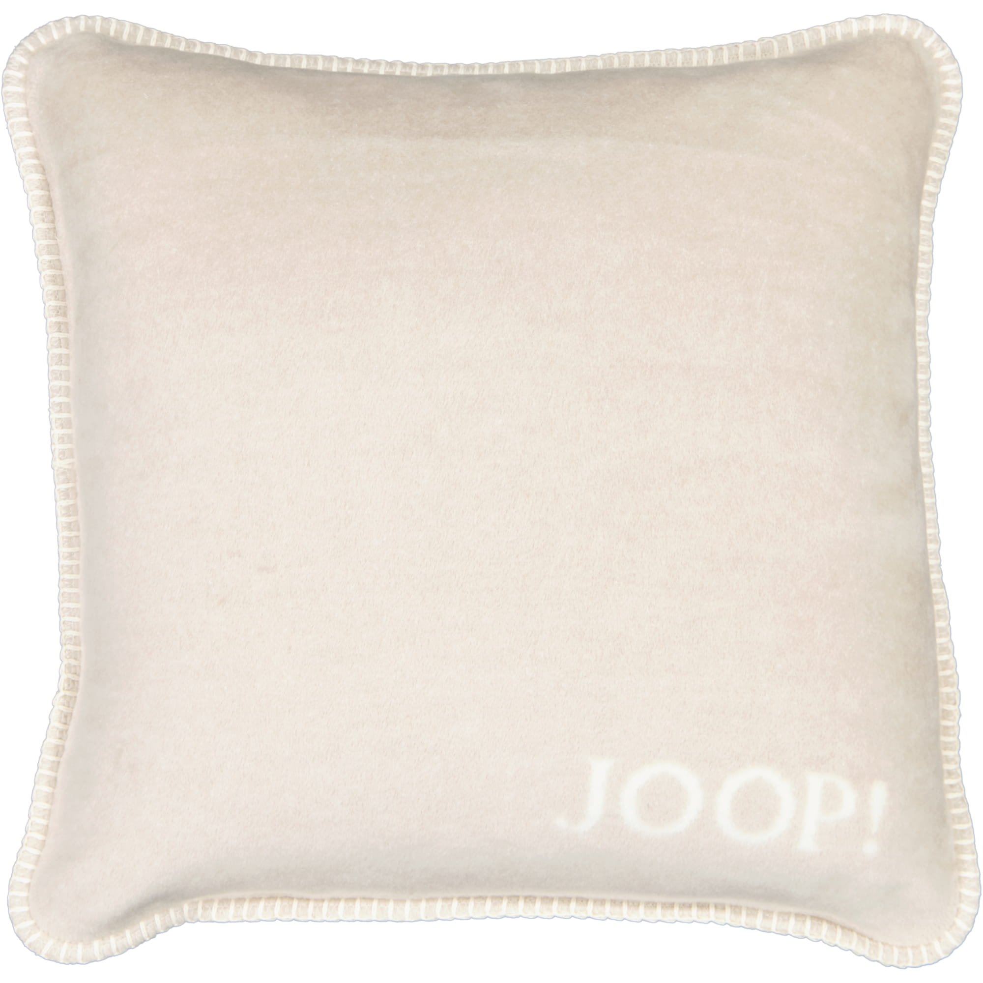 JOOP! Kissenhülle Uni-Doubleface - Größe: 50x50 cm - Farbe: Feder-Ecru
