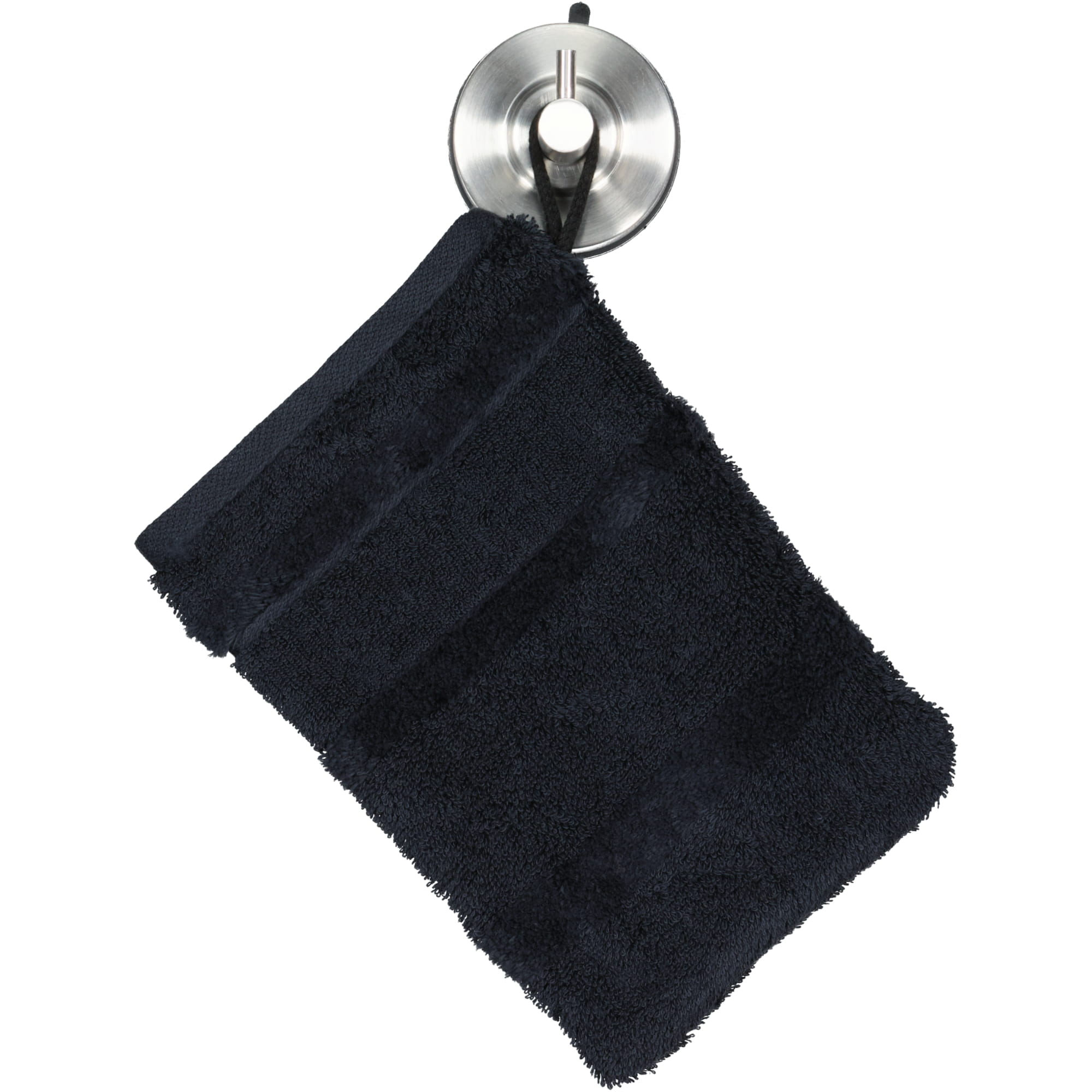 Cawö Handtücher Noblesse2 Uni 1002 schwarz - 906 - Waschhandschuh 16x22 cm
