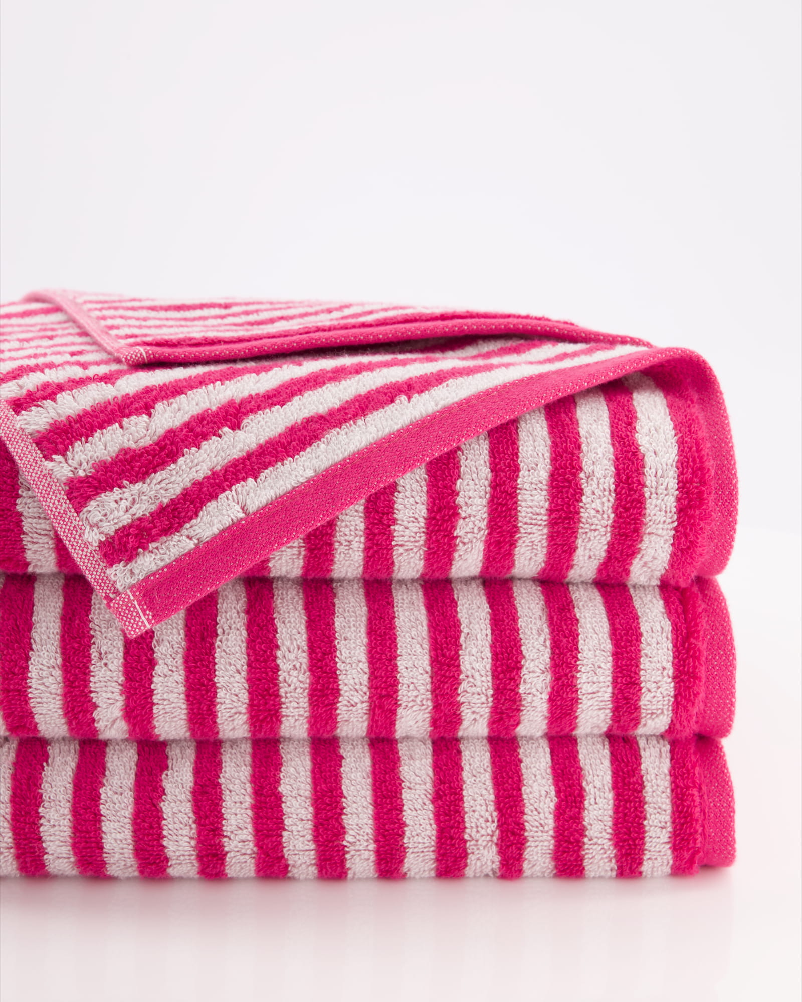 Cawö Handtücher Campus Ringel 955 pink - 22 - Waschhandschuh 16x22 cm