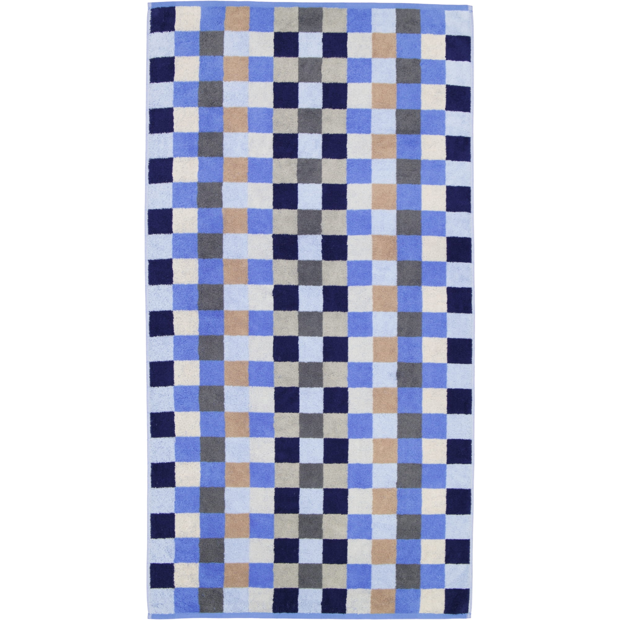 Cawö - Unique Karo 942 - Farbe: saphir - 11 - Duschtuch 70x140 cm