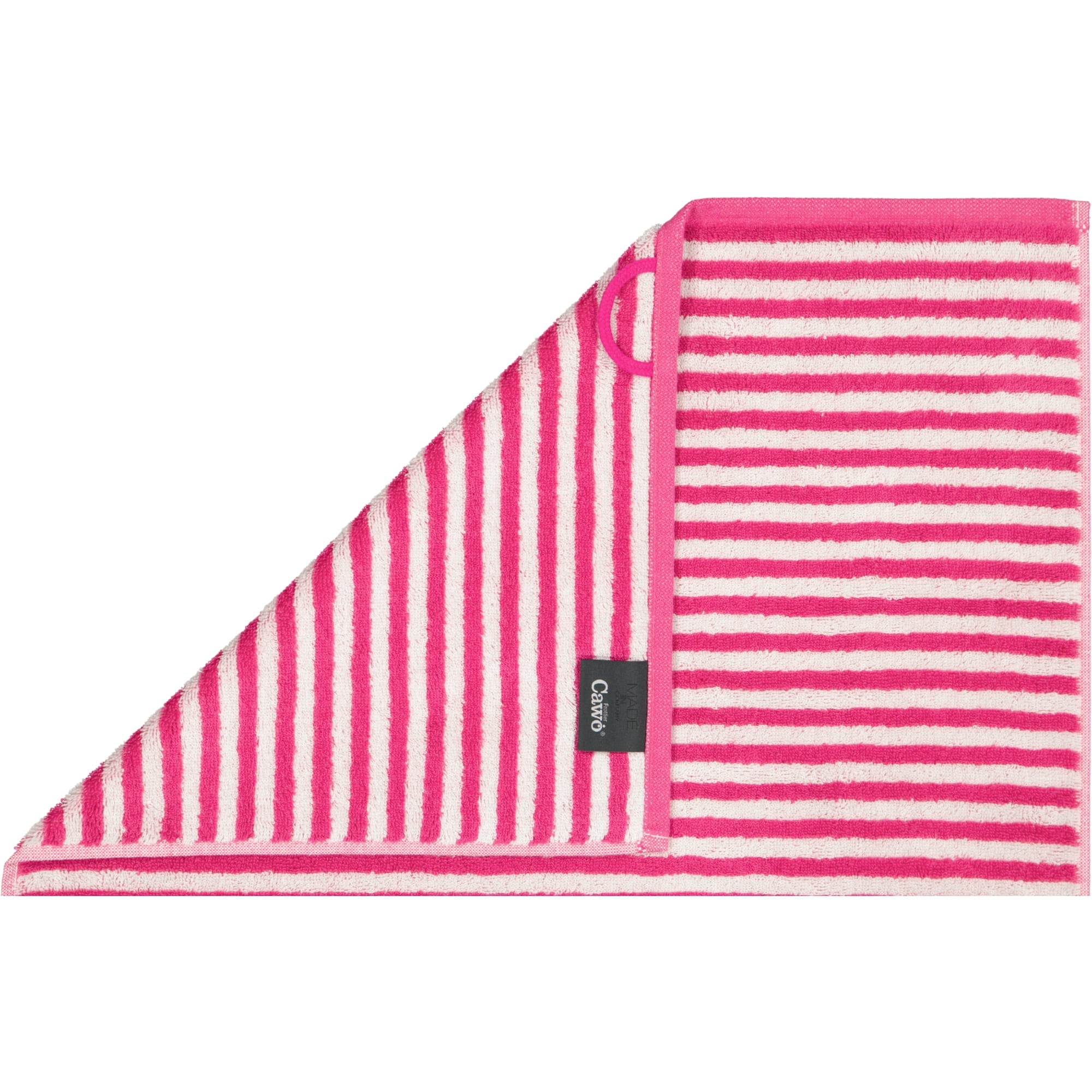 Cawö Handtücher Campus Ringel 955 pink - 22 - Waschhandschuh 16x22 cm