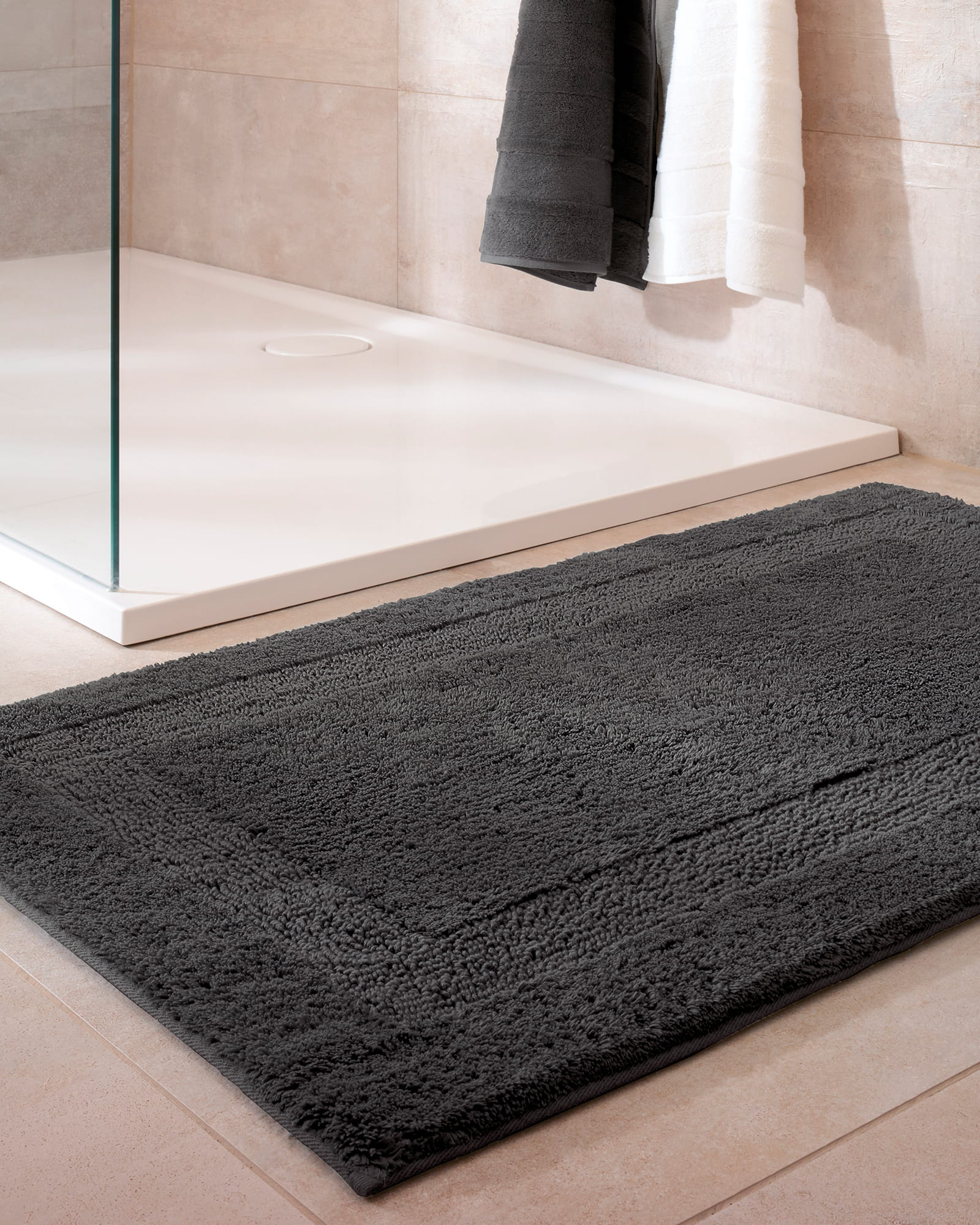 Cawö Home Badteppiche Luxus Badteppich 1000 basalt - 740
