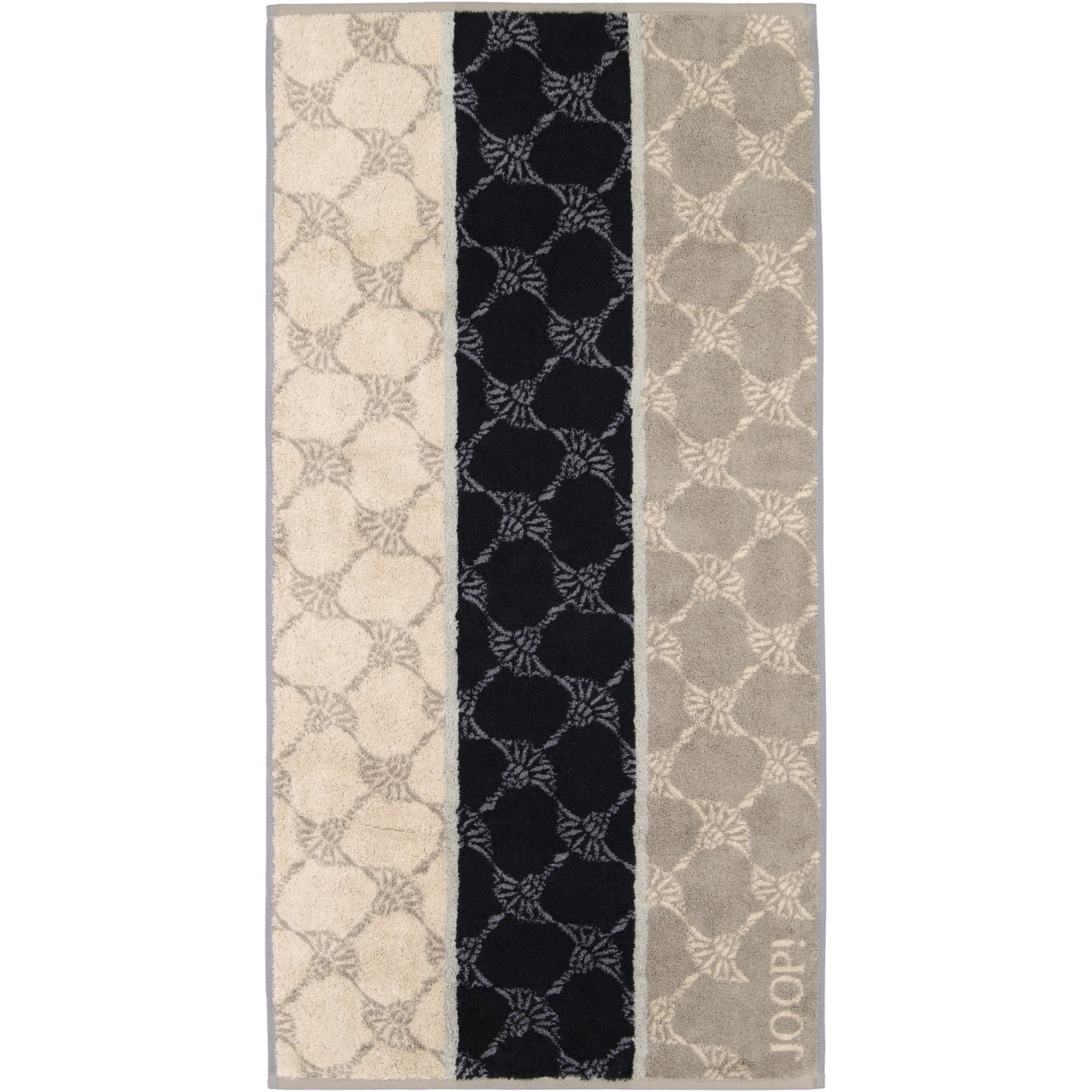 JOOP! Signature Cornflower Stripes 1657 - Farbe: Graphit - 70 - Handtuch 50x100 cm