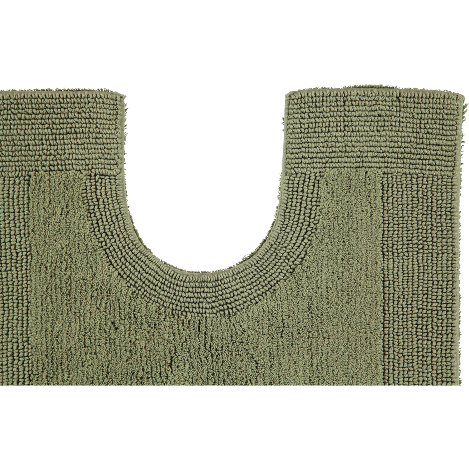 Rhomtuft - Badteppiche Prestige - Farbe: olive - 404 - Toilettenvorlage mit Ausschnitt 60x60 cm