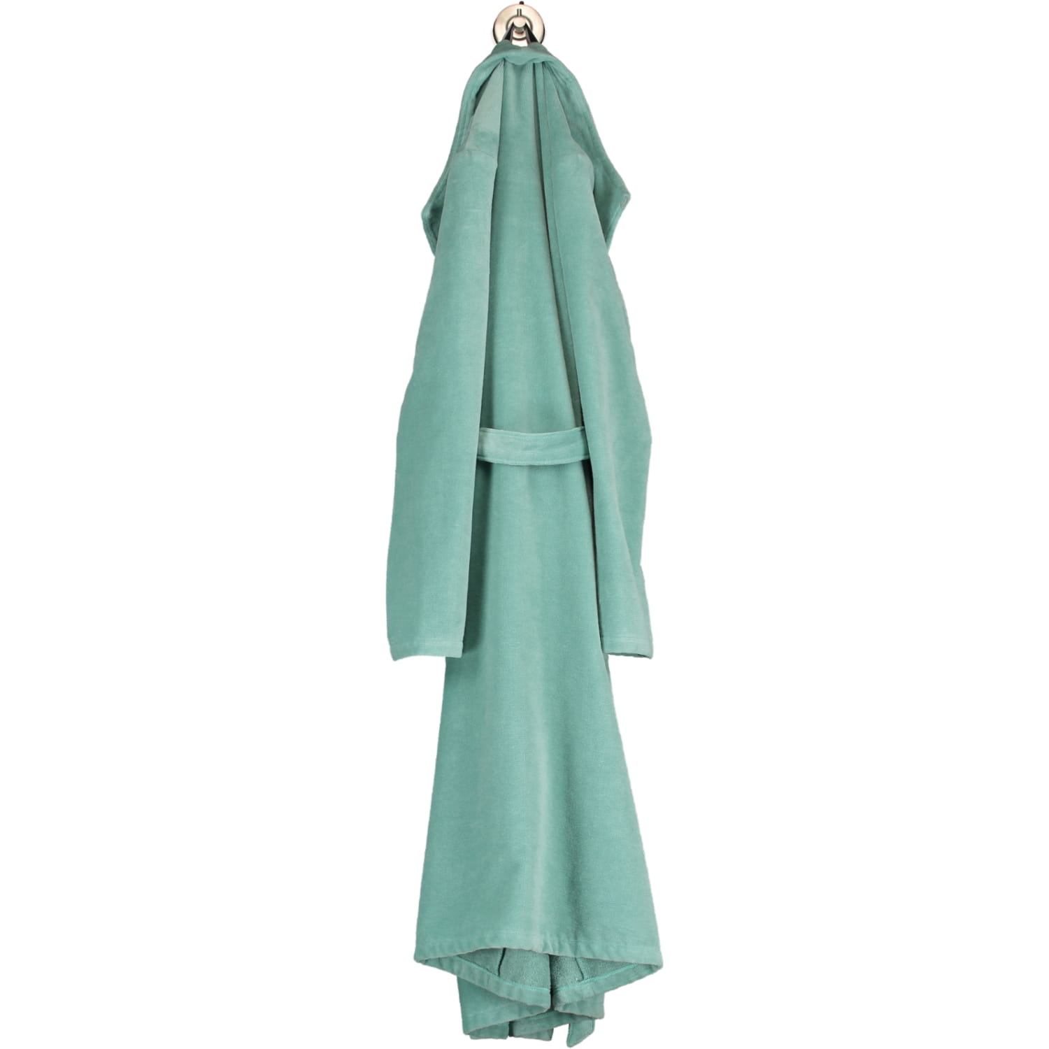 Cawö Damen Bademantel 3346 Spatenkragen - Farbe: seegrün - 481
