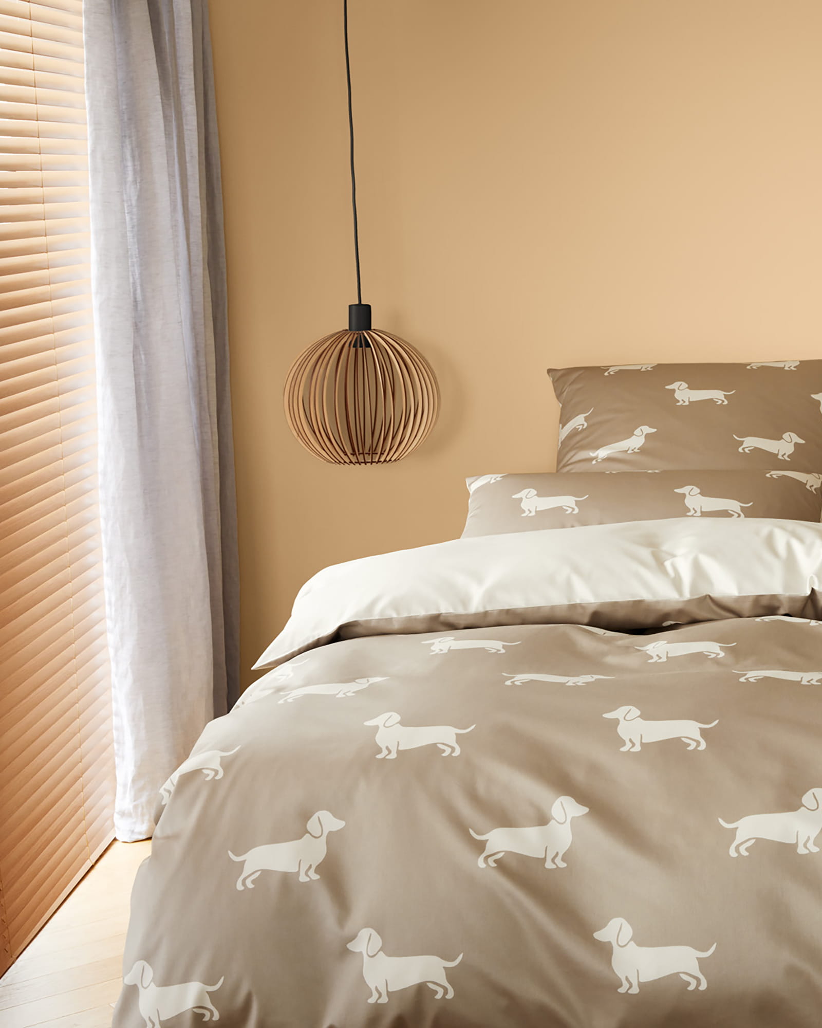 elegante Bettwäsche WE LOVE DOGS Dogs 24540 Natur-Beige - 7