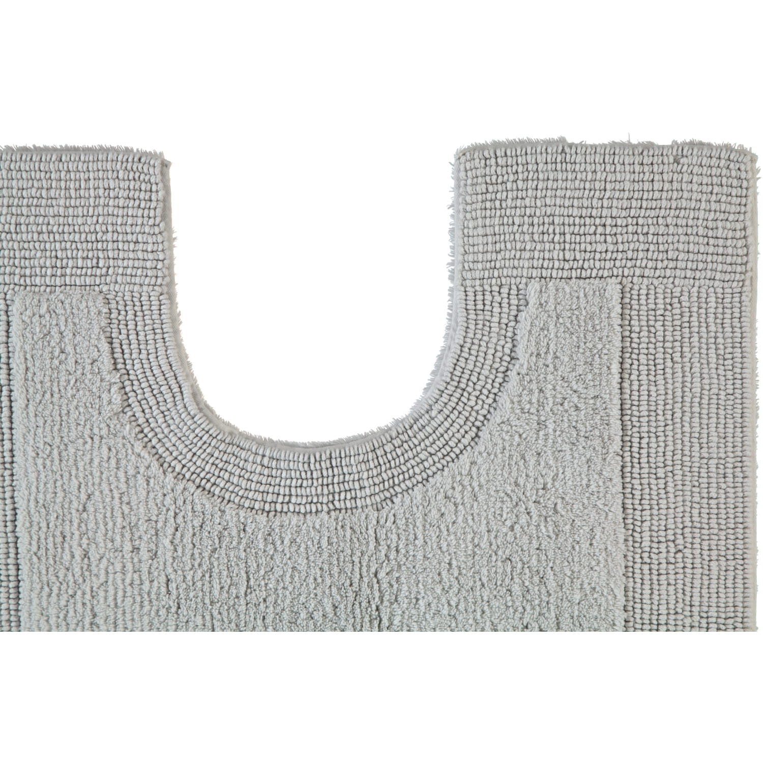 Rhomtuft - Badteppiche Prestige - Farbe: perlgrau - 11 - Toilettenvorlage mit Ausschnitt 60x60 cm